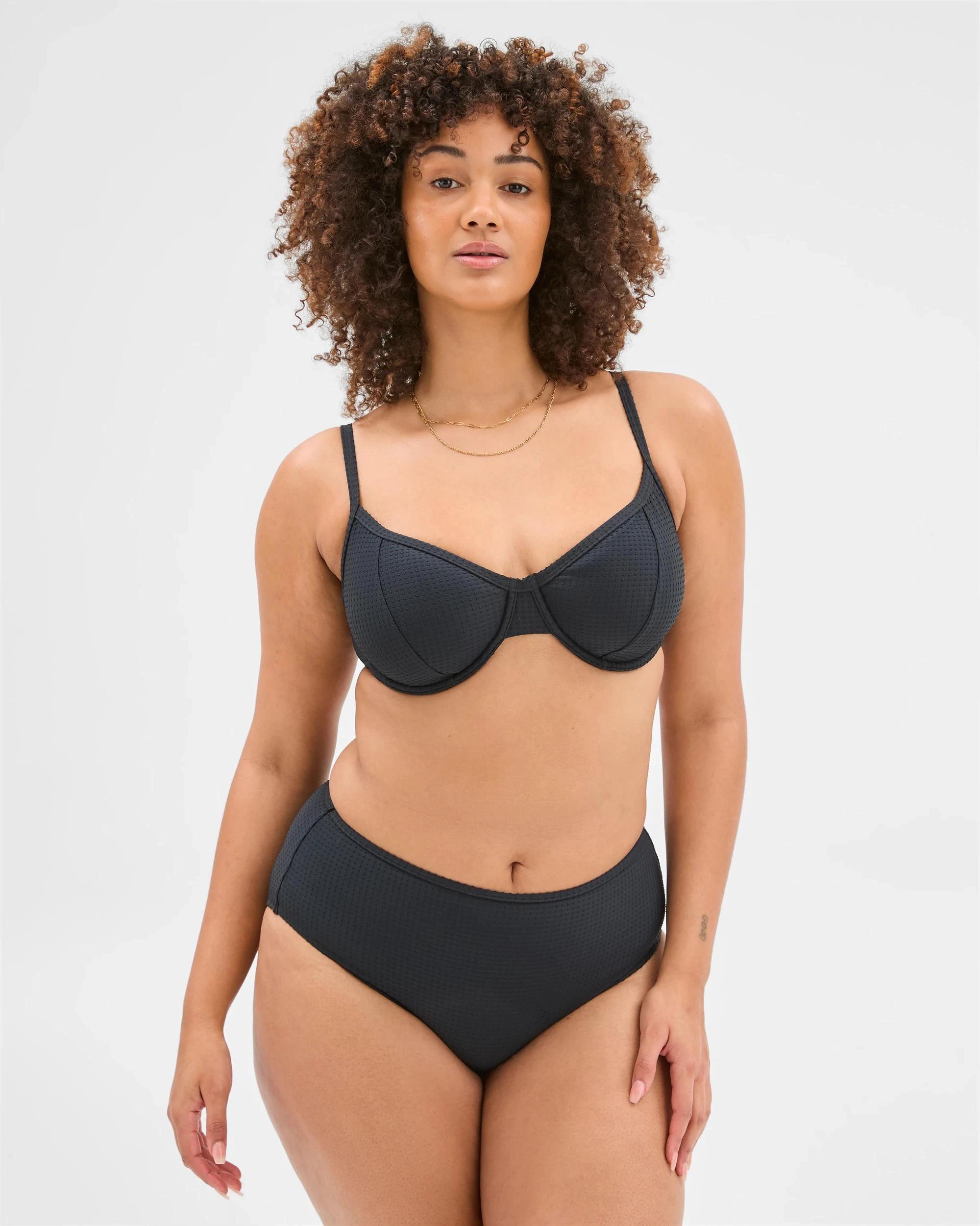 5 Target Resort Textured Bikini Bottoms BLACK, 5 of 8