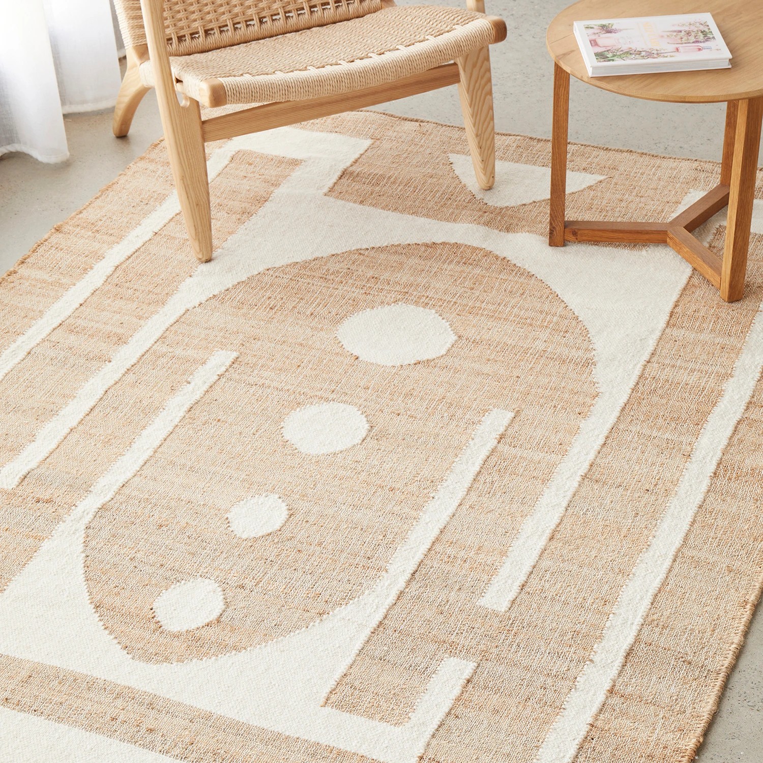 2 Common Ground Rugs Kalahari Zelda 380x280cm - Extra Large Hand Woven Wool & Jute Floor Rug - Natural, 2 of 7