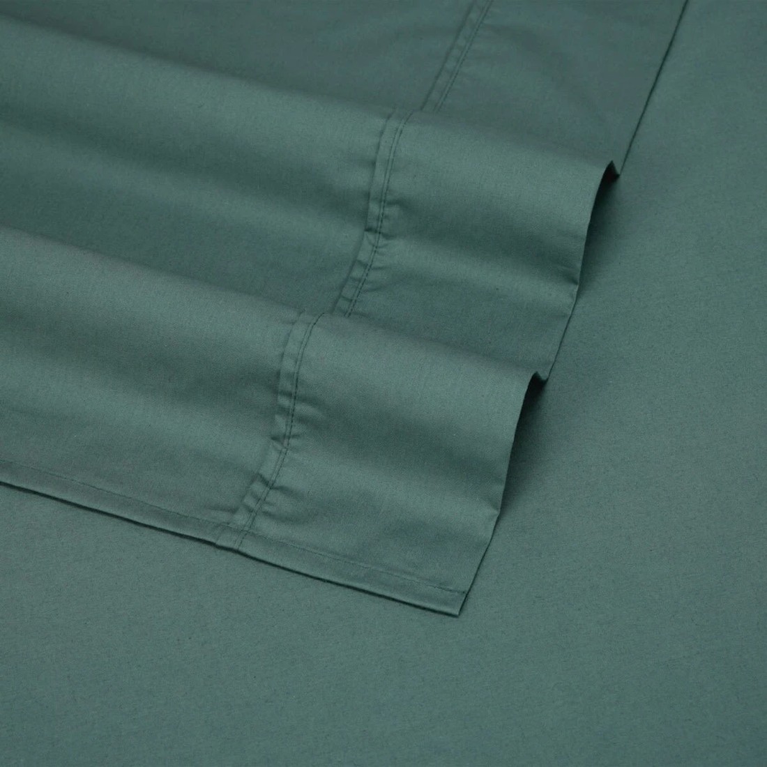 4 250 Thread Count Cotton Rich Sheet Set - Double Bed, Teal, 4 of 7