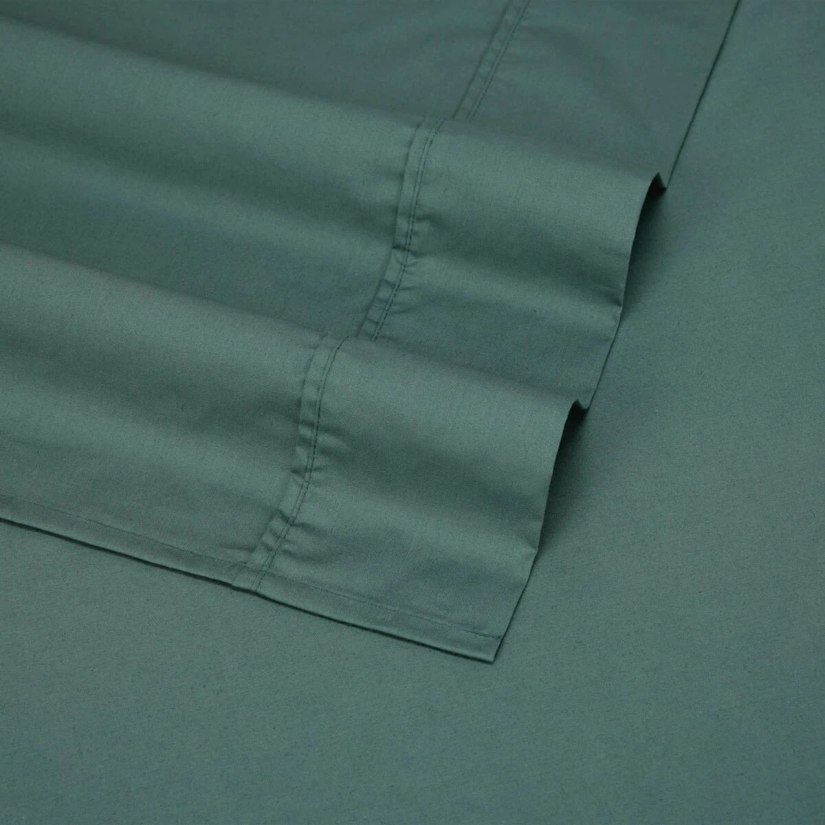 4 250 Thread Count Cotton Rich Sheet Set - Double Bed, Teal, 4 of 7