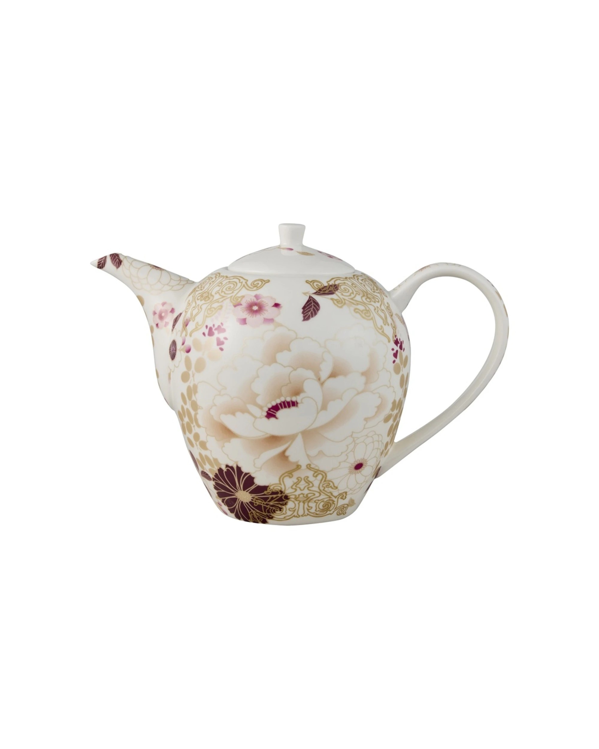 1 Maxwell And Williams Kimono Teapot Bone China 1.1L Gift Boxed Floral Pattern - Multi, 1 of 4