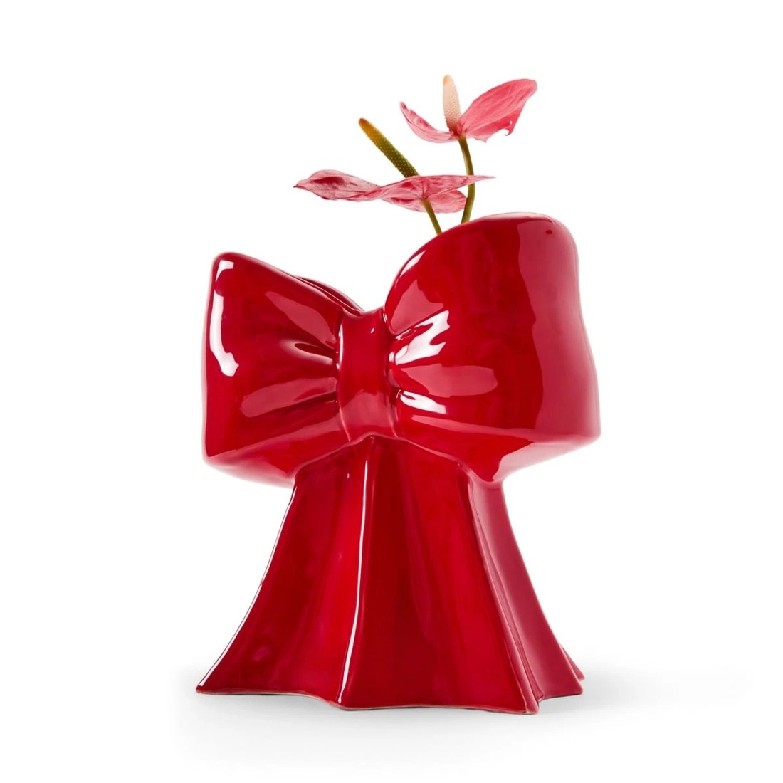 1 Christmas Red Bow Vase, 1 of 5
