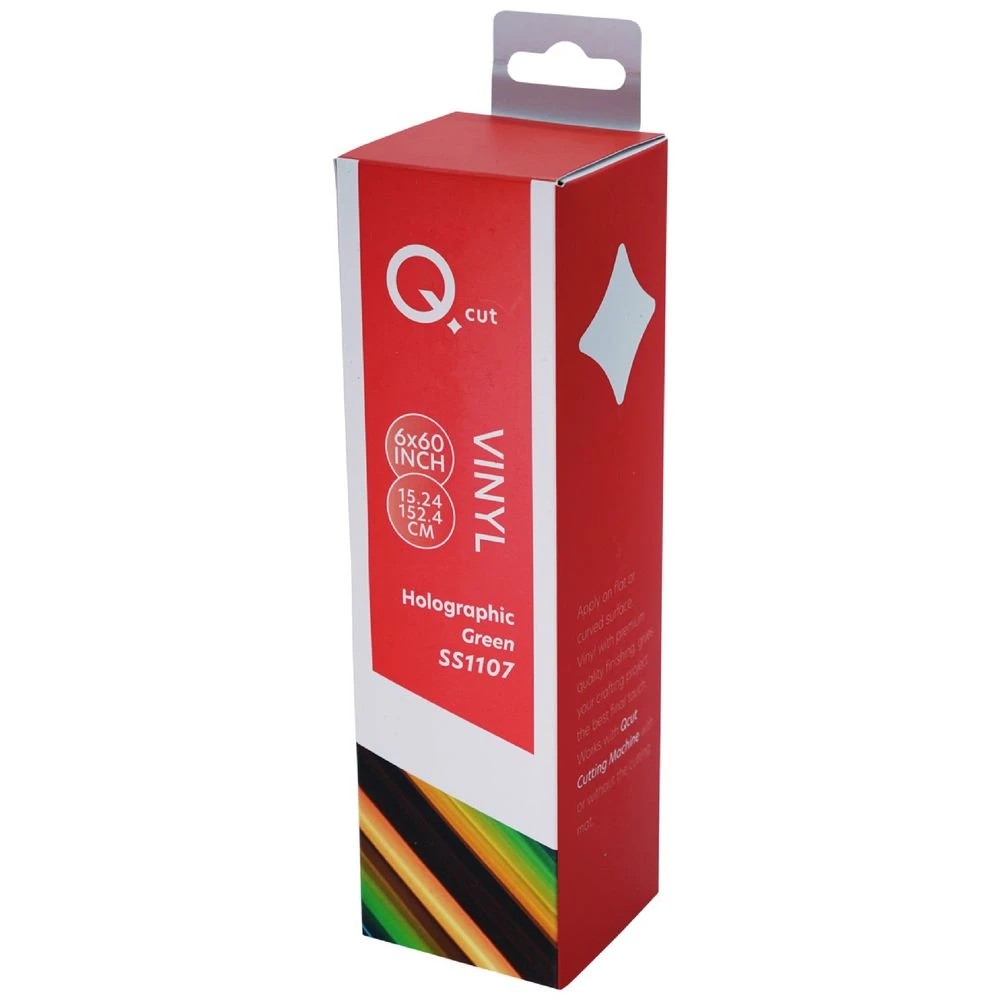 1 Qcut Specialty Vinyl Green Holographic, 1 of 3