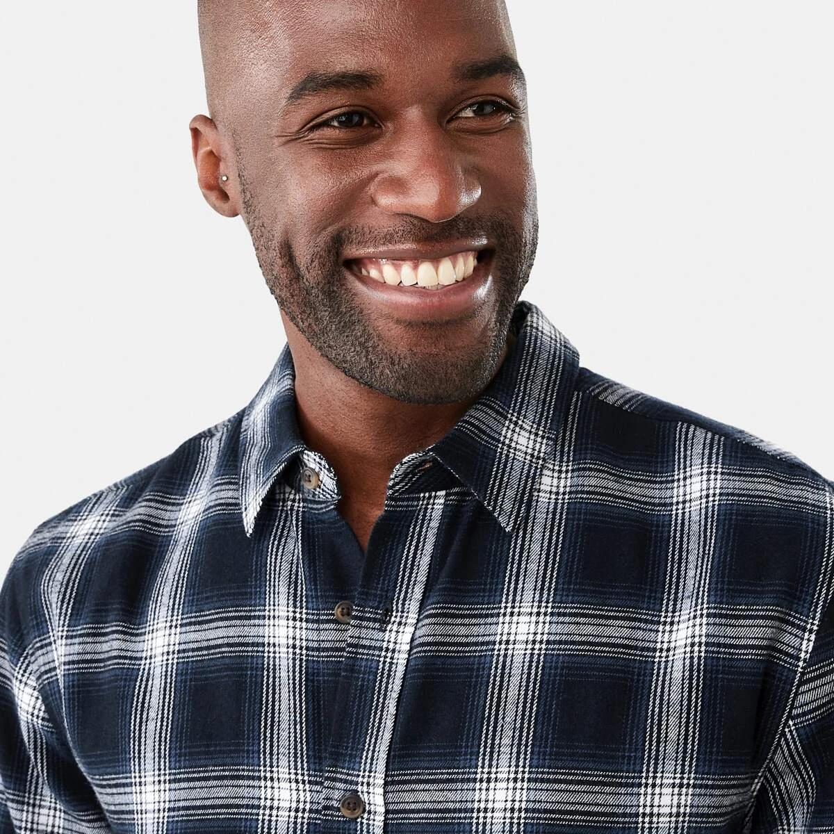 4 Long Sleeve Brushed Check Shirt Blu Check, 4 of 6