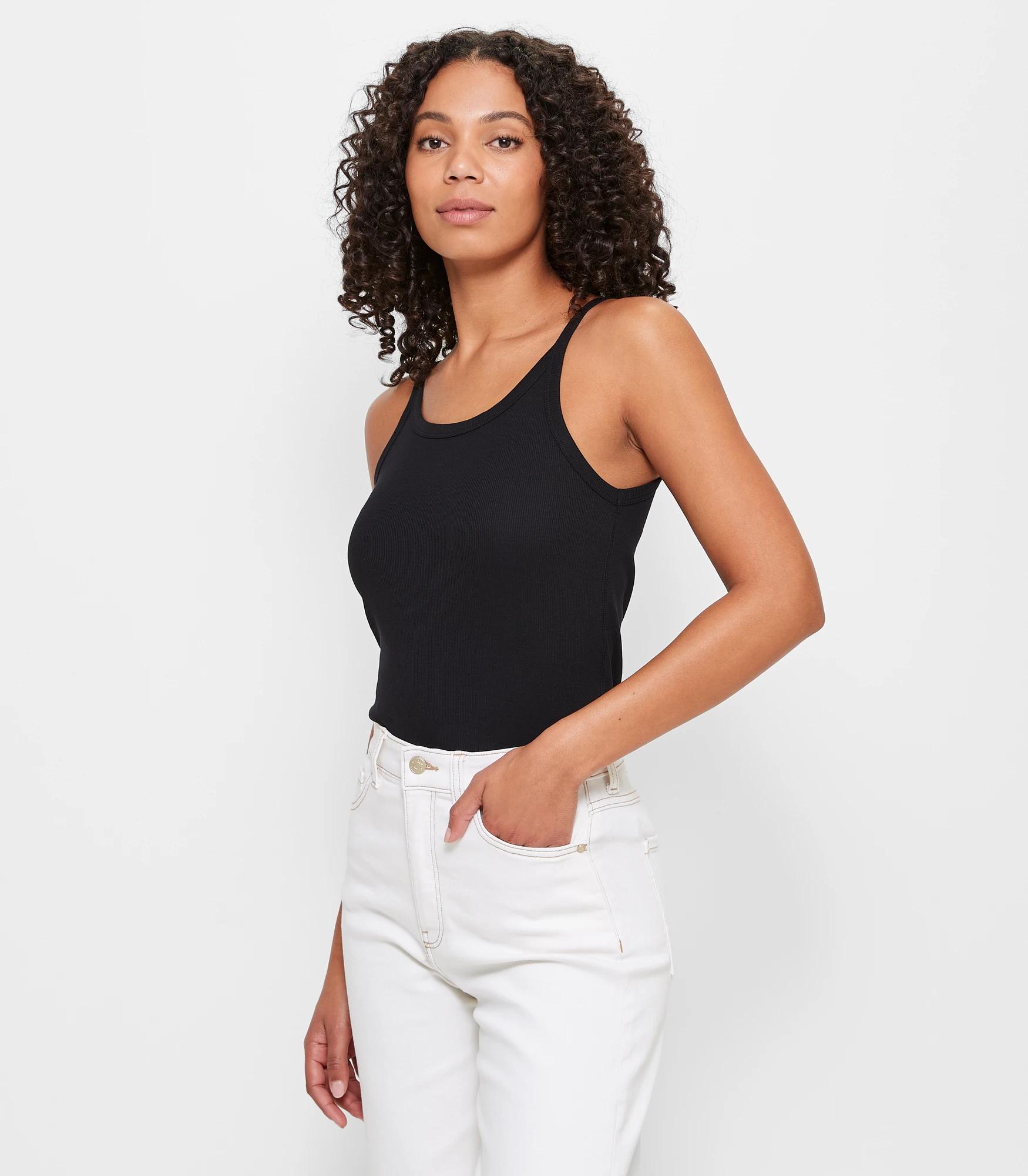 8 Target Australian Cotton Rib Cami BLACK, 8 of 10