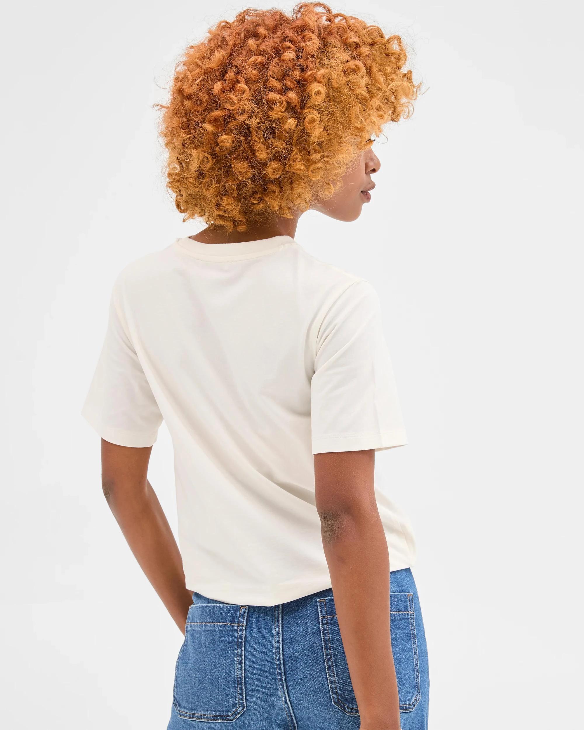 5 Target Petites Petites Short Sleeve Twist Front T-Shirt CLOUD DANCER, 5 of 5