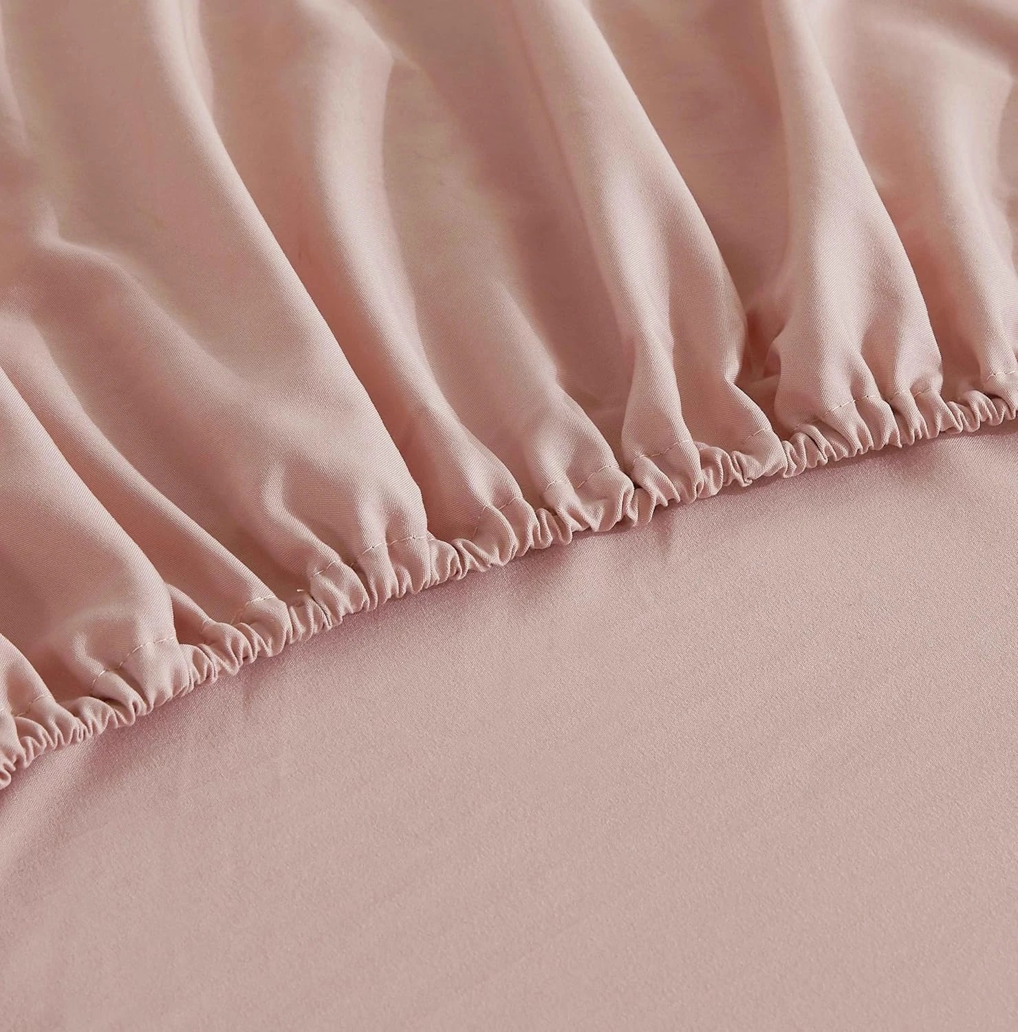 6 CleverPolly 100% Vintage Washed Microfibre Sheet Set - Queen Bed - Pink, 6 of 7