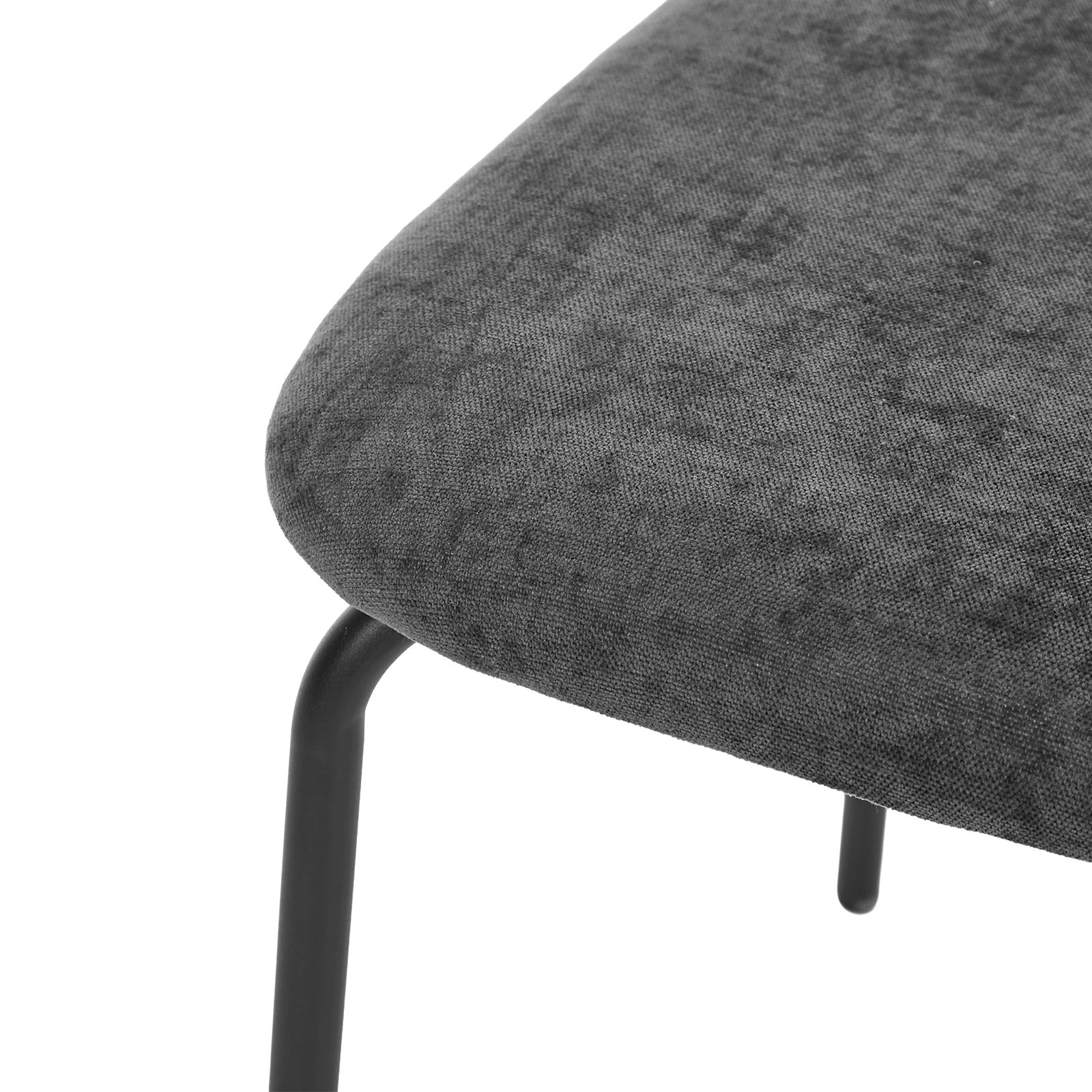 9 Oikiture Set of 4 Dining Chairs Linen Fabric Padded Seat - Grey, 9 of 9