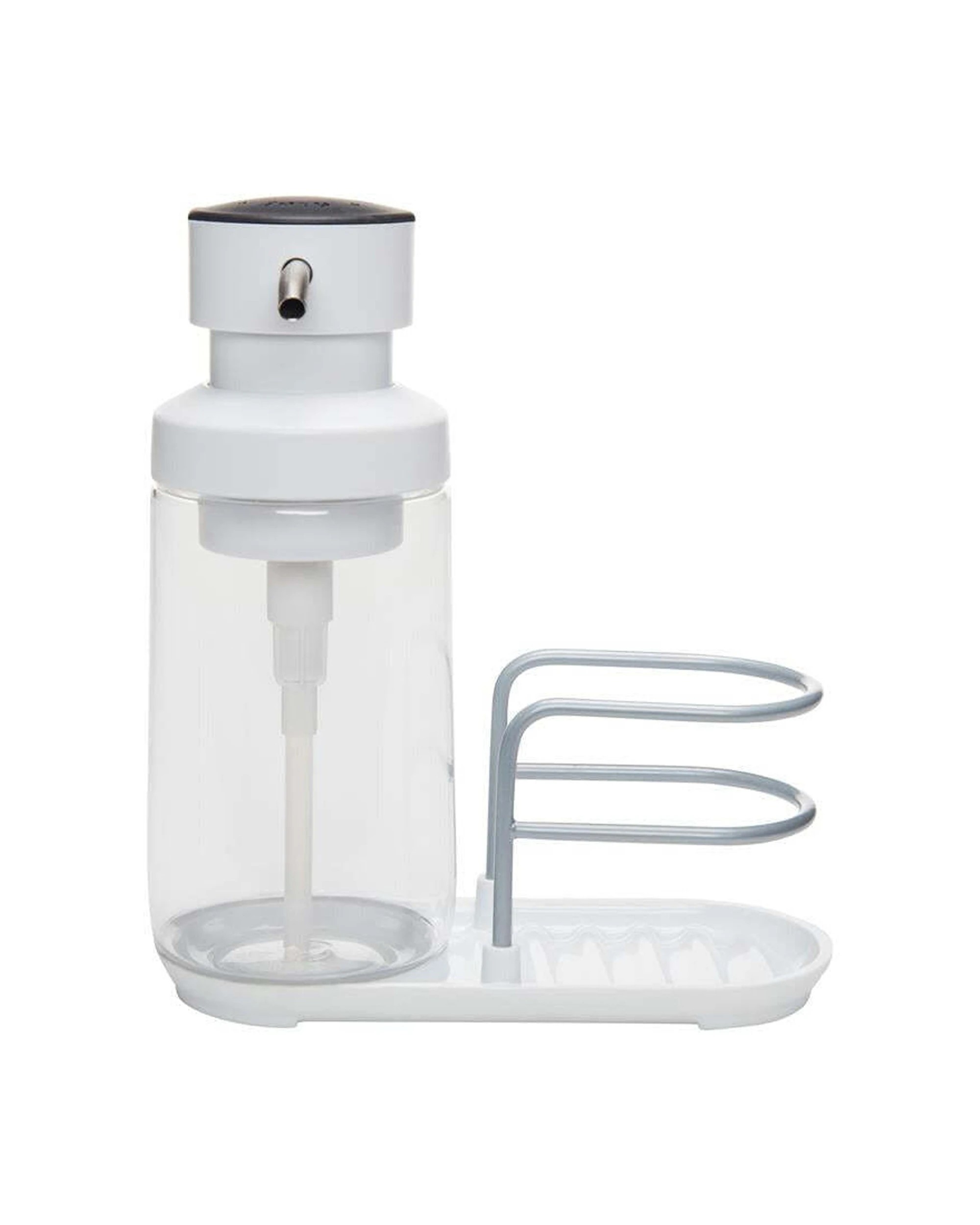 2 Kitchenaid Soap Pump Caddy With Wide Opening Clear Bottle And Water Tray - White, 2 of 4