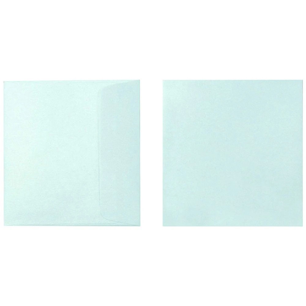 1 Quill Metallique 150mm Square Envelopes Mint Green 10 Pack, 1 of 2