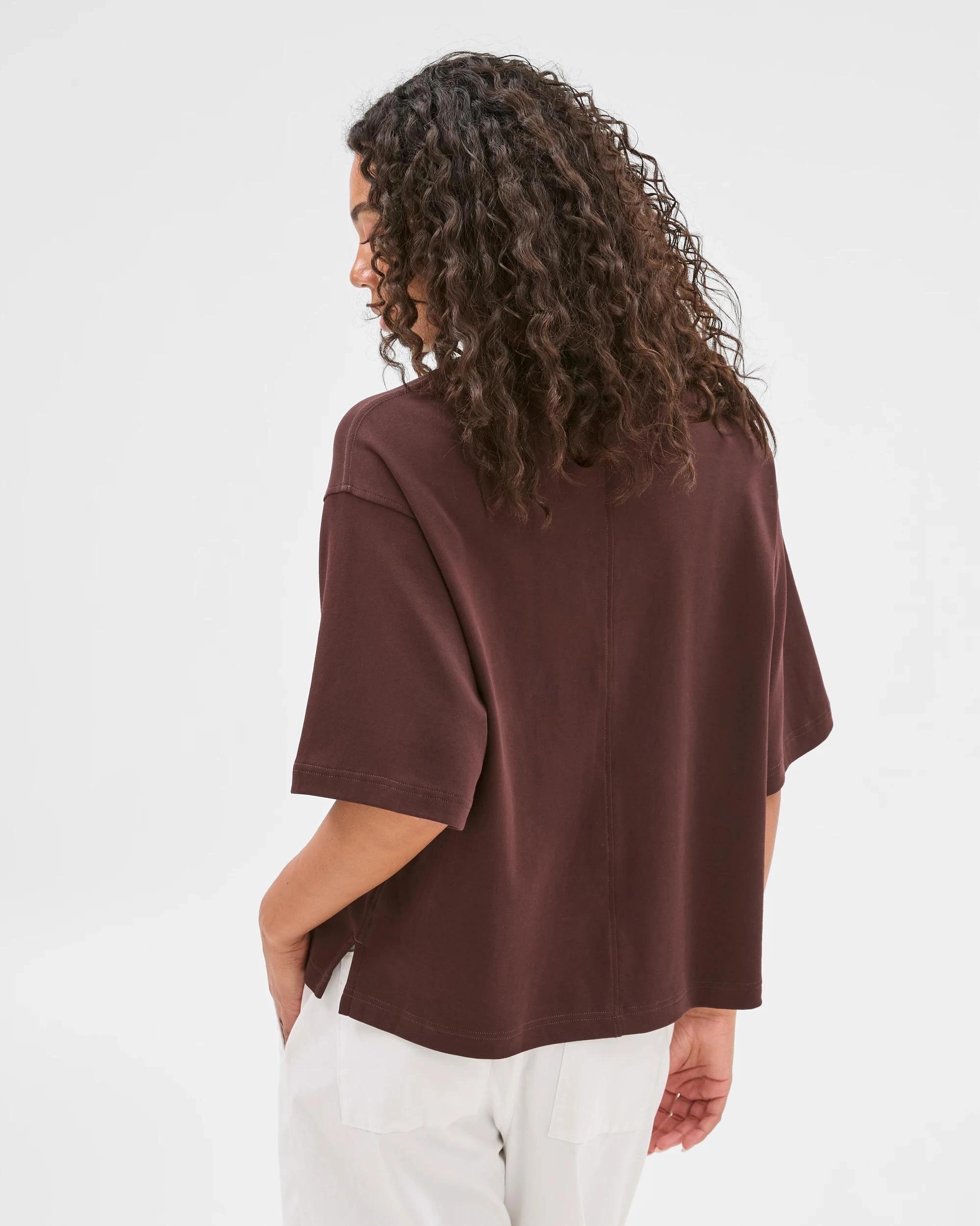 5 Target Australian Cotton Heavyweight Boxy T-Shirt ESPRESSO, 5 of 6