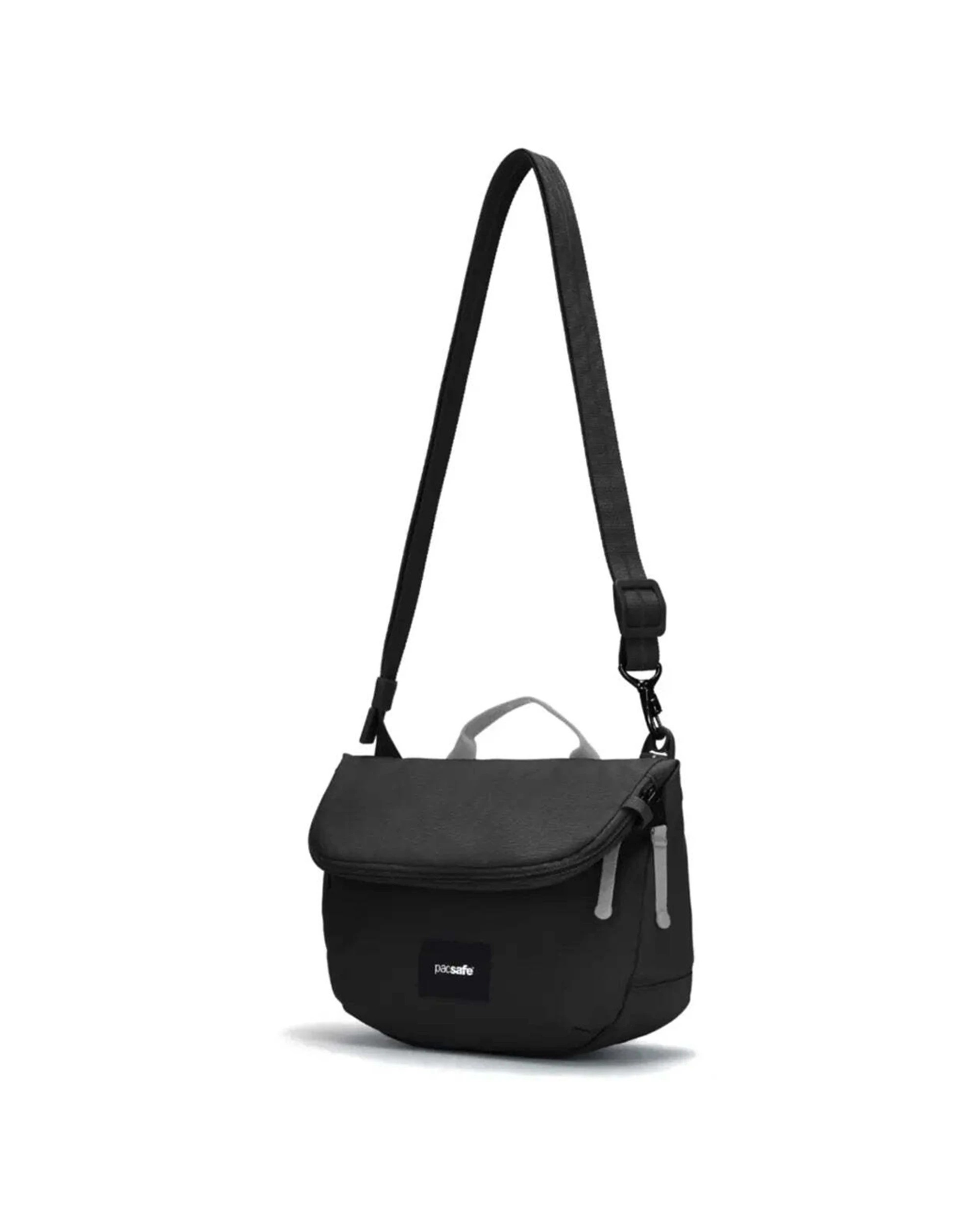 6 Pacsafe Go Anti-Theft Saddle Crossbody Bag RFIDsafe Blocking Pockets Cut Resistant Jet - Black, 6 of 9
