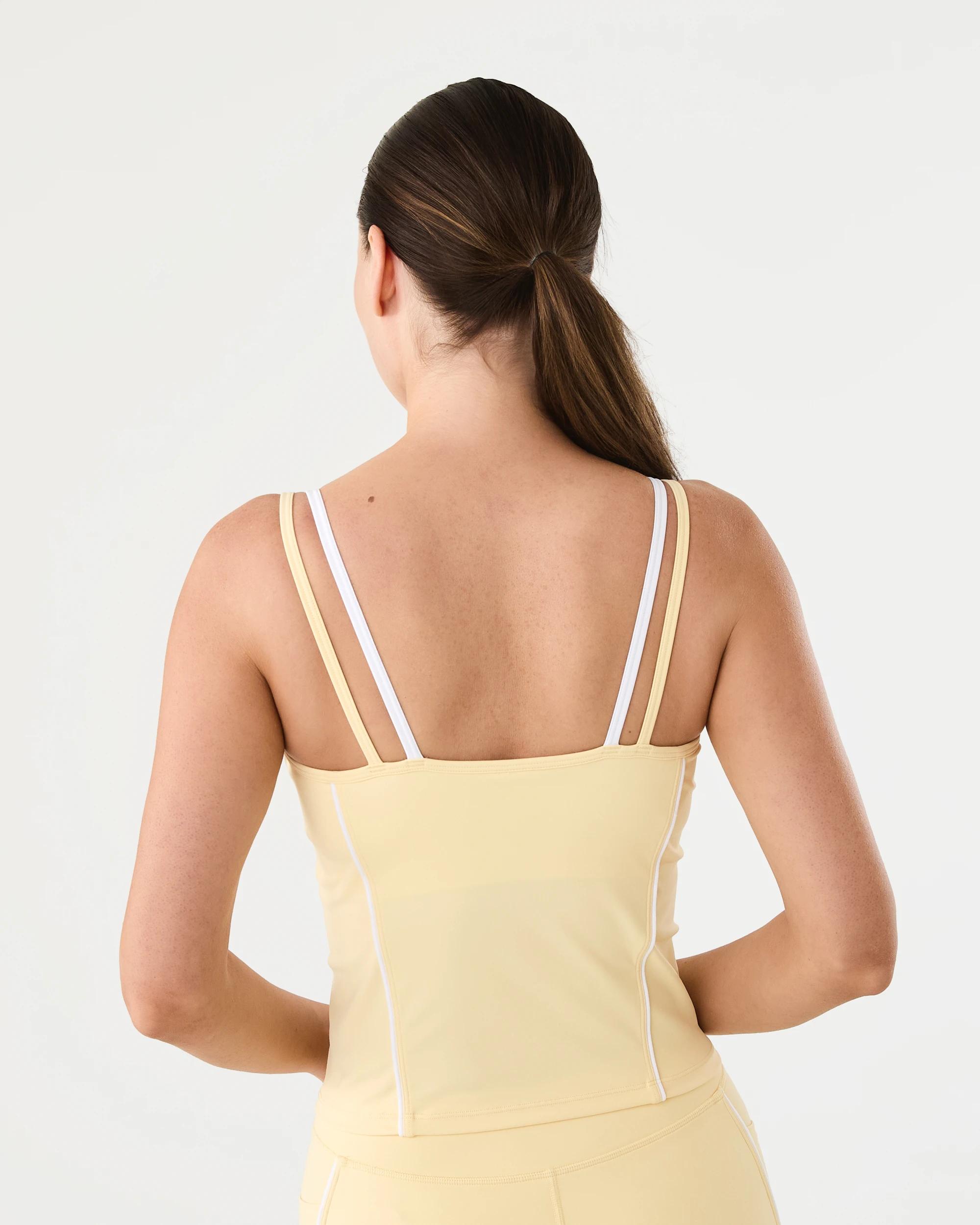 3 Active Womens Dual Strap Tank Chi Yellow, 3 of 7