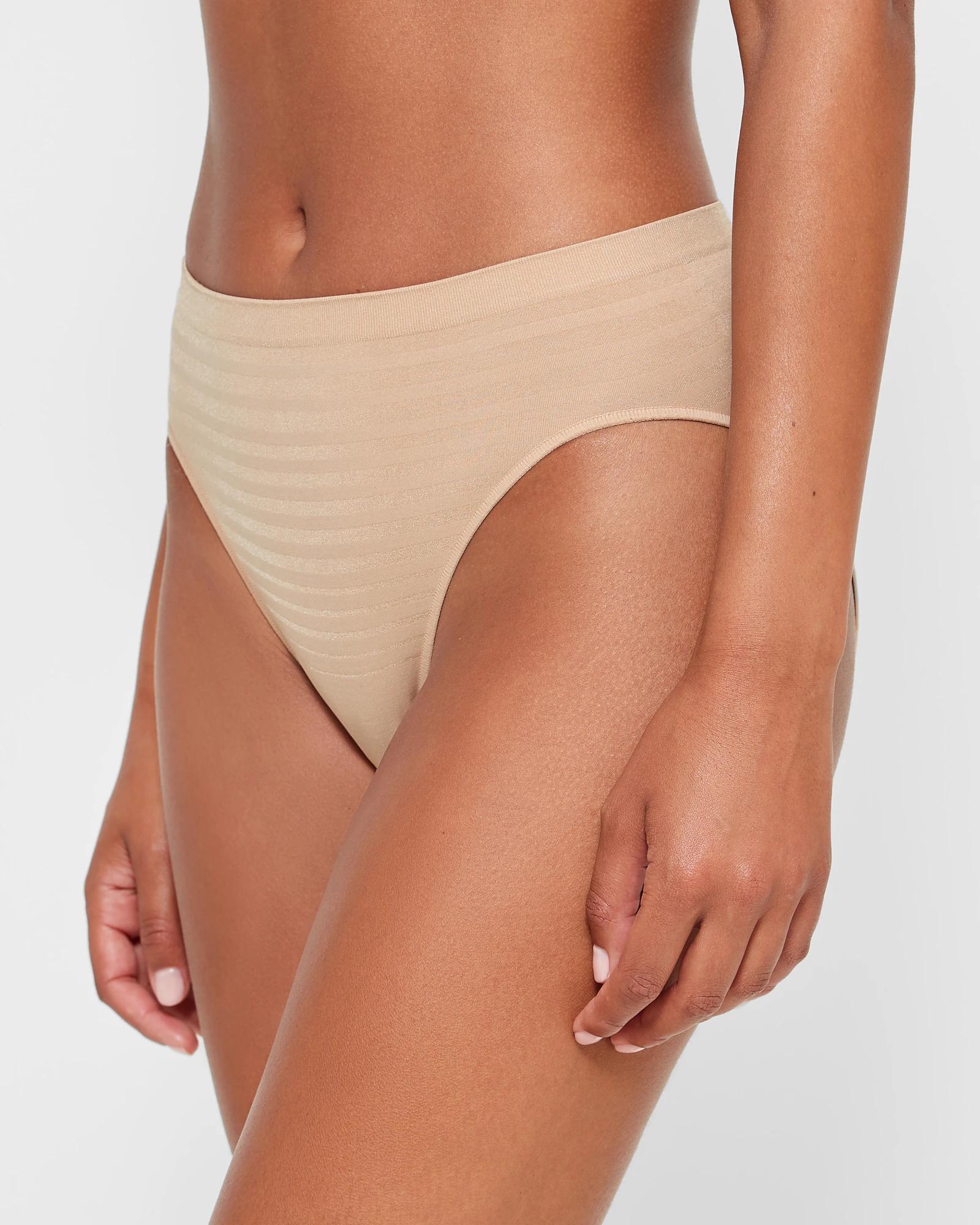 3 Target 2 Pack Matte And Shine High Cut Briefs LATTE, 3 of 4