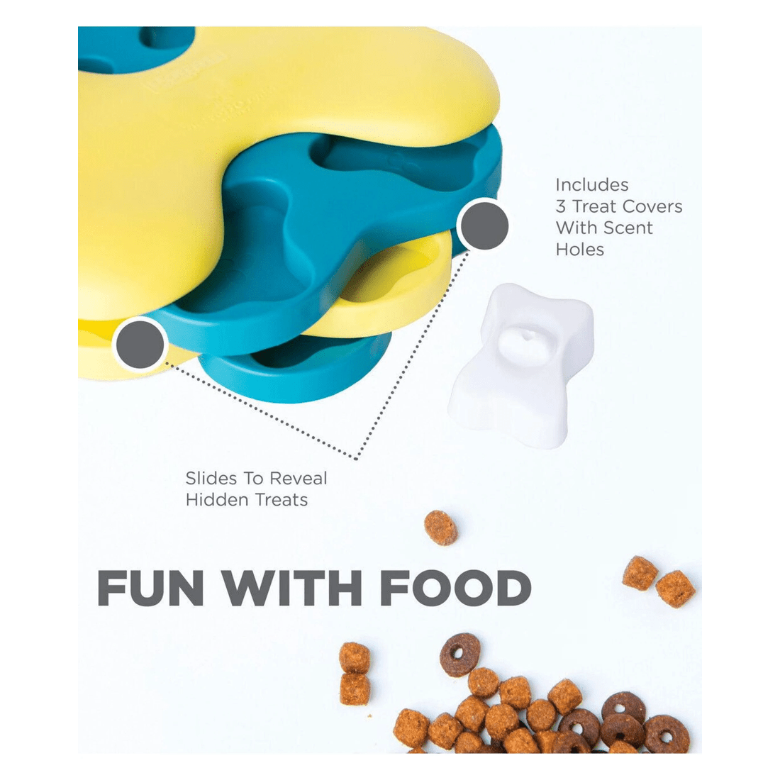 4 Outward Hound Nina Ottosson Dog Tornado Interactive Treat Dispenser Dog Toy Blue, 4 of 8