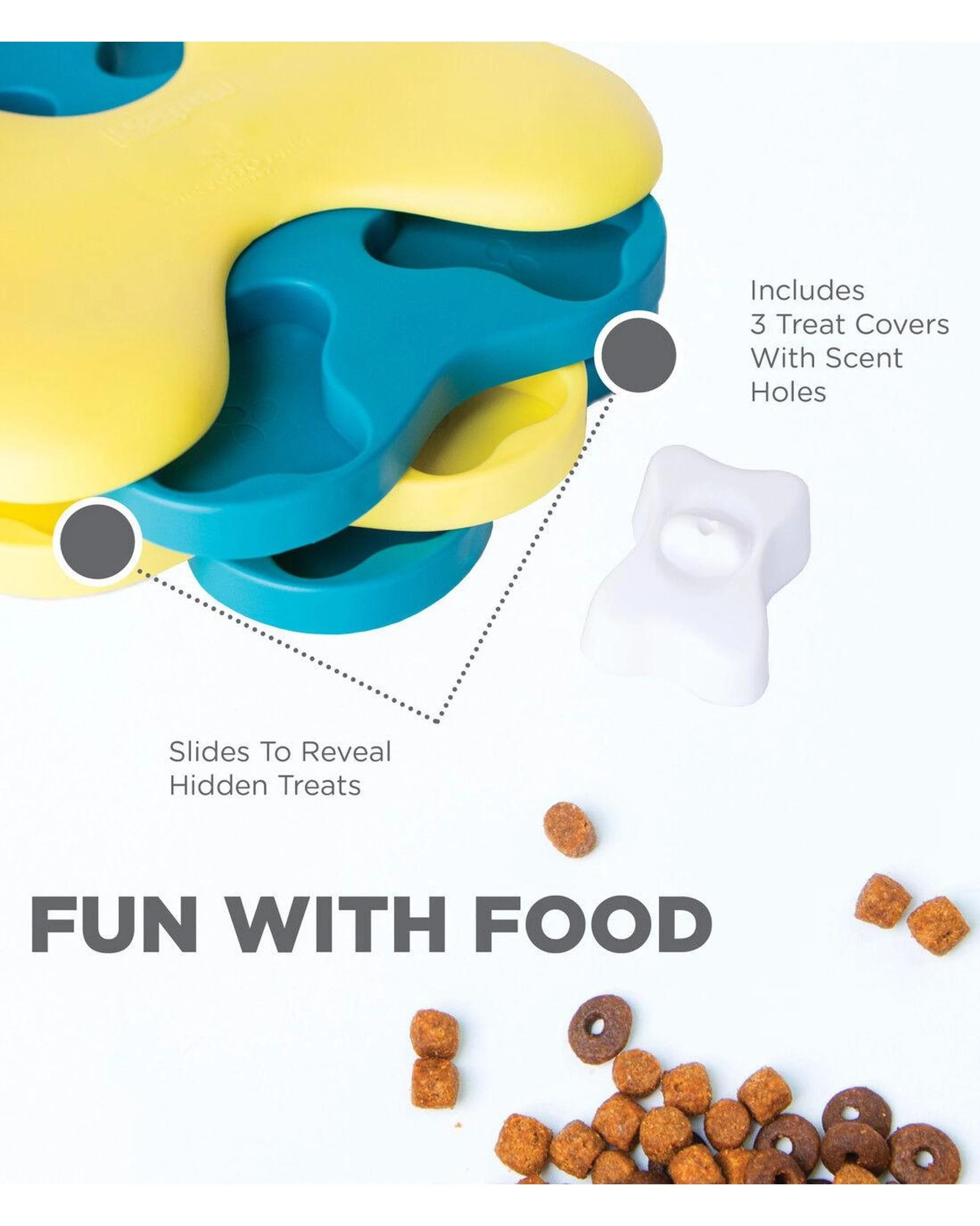 4 Outward Hound Nina Ottosson Dog Tornado Interactive Treat Dispenser Dog Toy Blue, 4 of 8