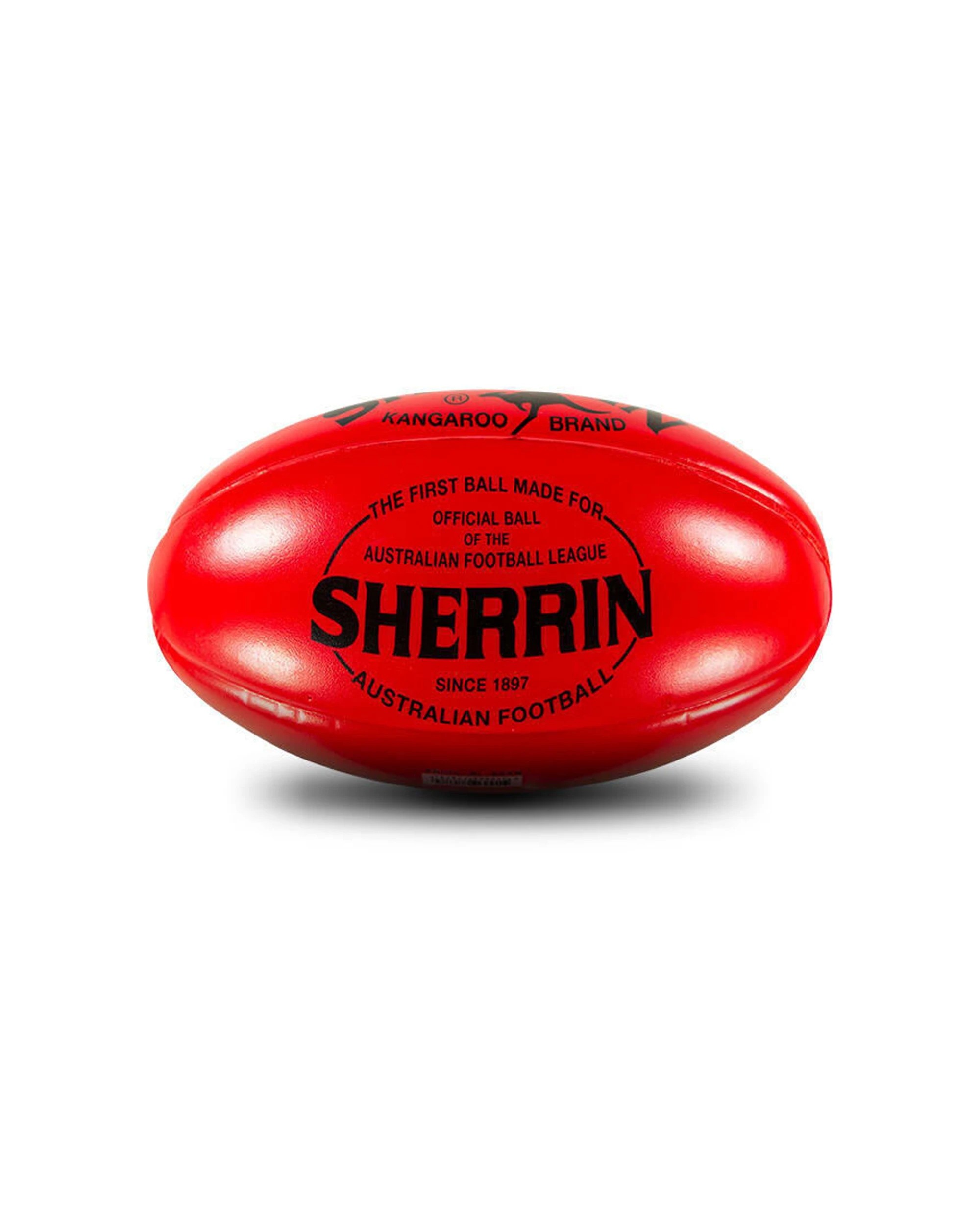 2 Sherrin Soft Foam Mini AFL Indoor Recreational Play Replica Football Squeezable - Red, 2 of 3