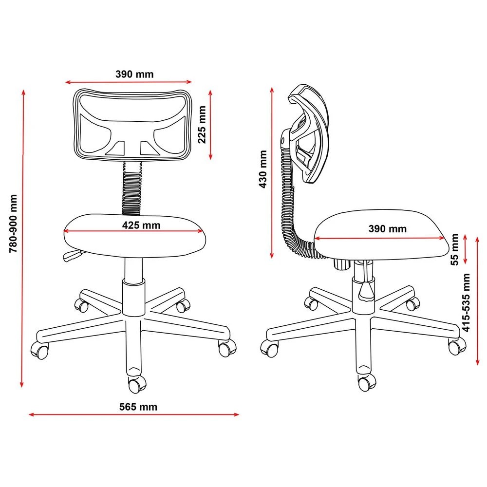 6 Charlie Student Chair Black, 6 of 9