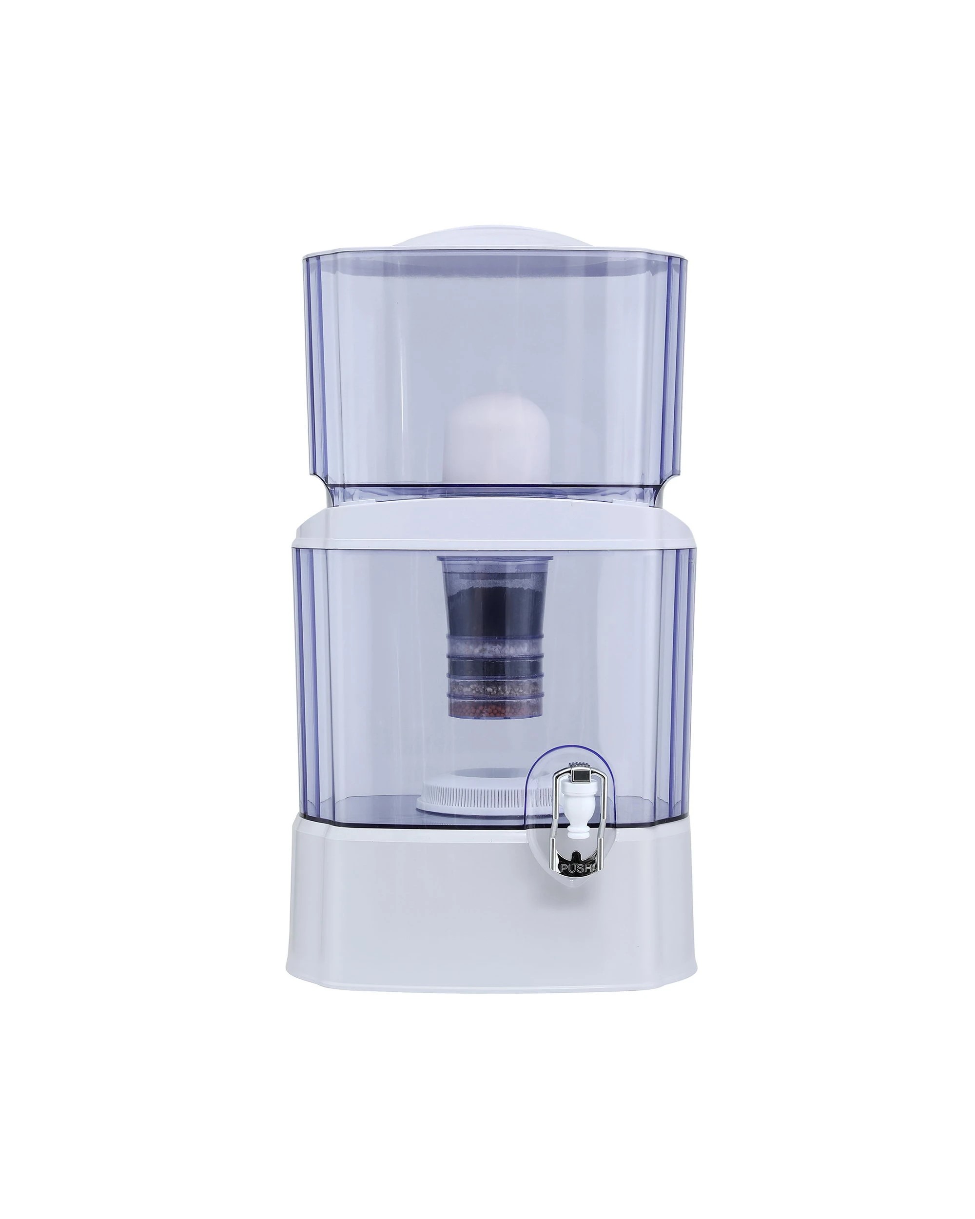 1 Devanti Benchtop Water Filter 24L Gravity Multi-Stage BPA-Free Home - White, 1 of 6