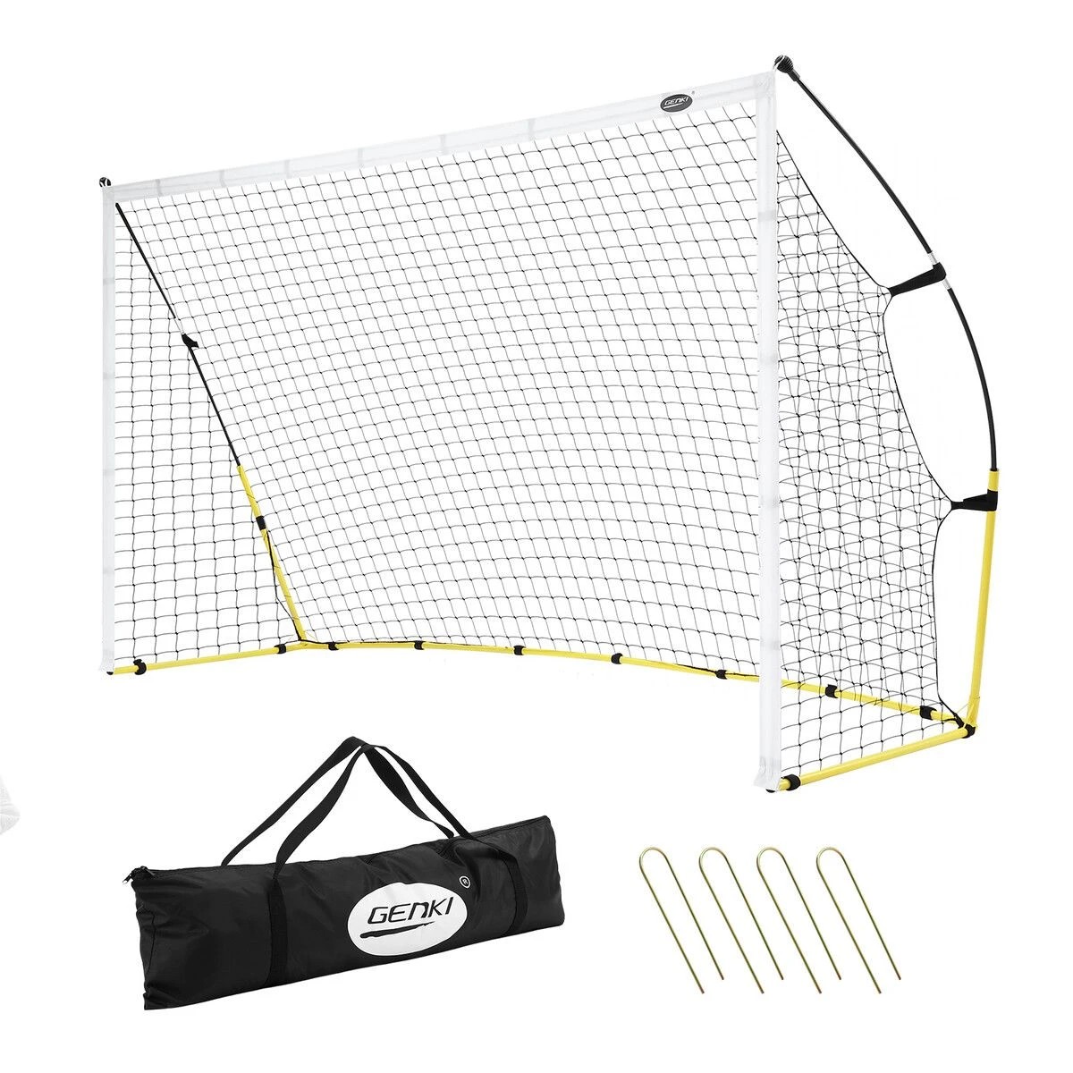 3 Genki 240cm Soccer Goal Portable Football Net Metal Frame Set - Multi, 3 of 3