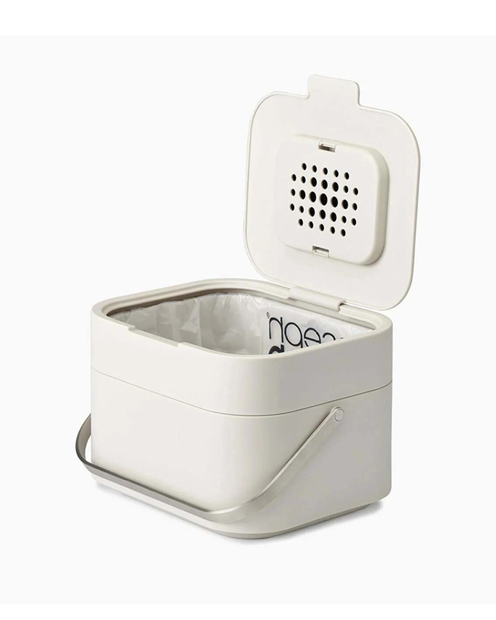 2 Joseph Joseph Stack 4L Food Waste Caddy Ventilated Design Replaceable Odour Stone - Grey, 2 of 4