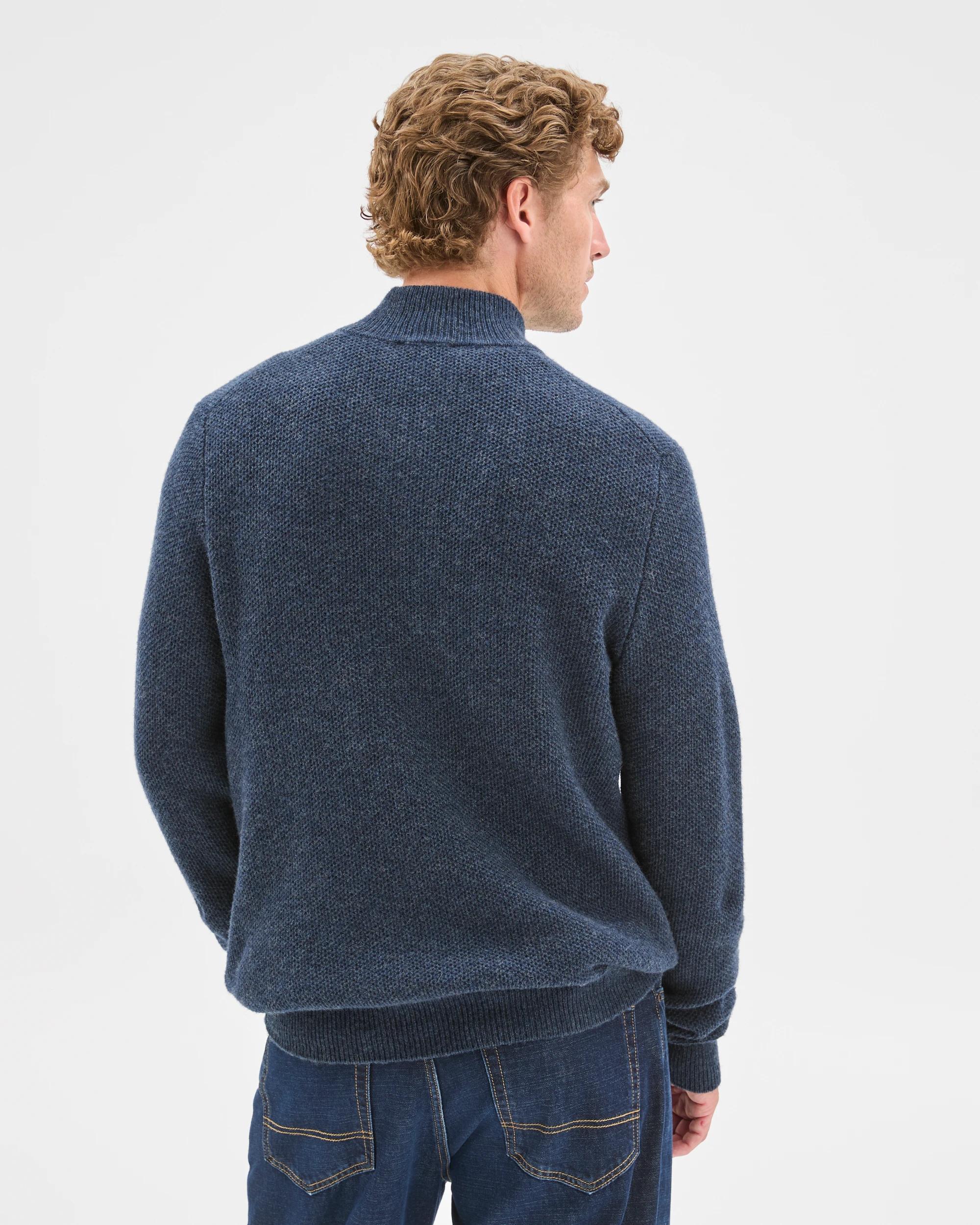 6 Target Man Lambswool 1/2 Zip Knit Jumper NAVY, 6 of 7