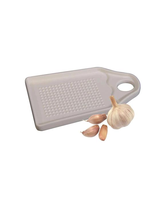 Avanti Porcelain Ginger Garlic Grater Mincer Hanging Loop Dishwasher Safe - White