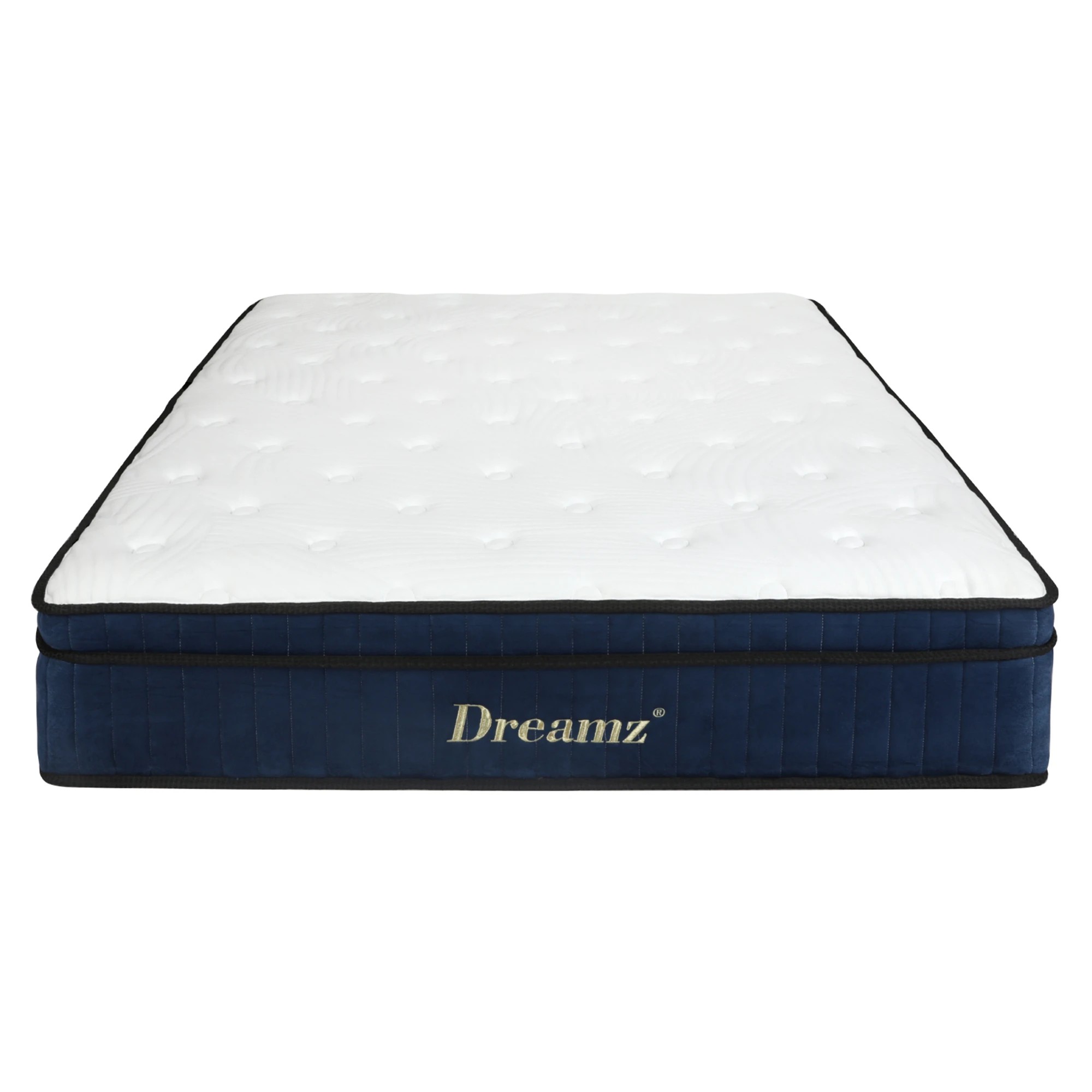 2 Dreamz Spring Mattress 7 Zone Bed Pocket Medium Firm Memory Foam 34cm Queen, 2 of 9