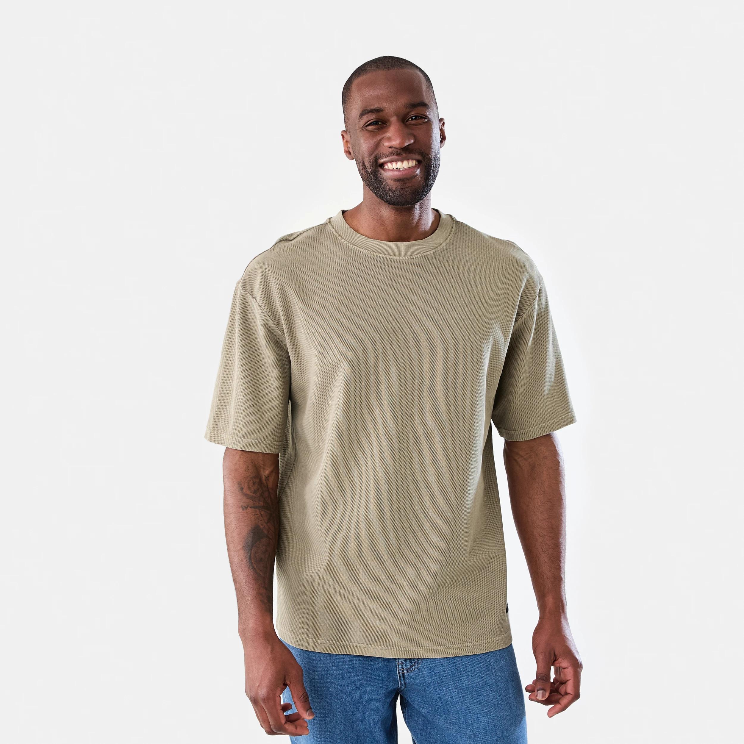 1 Oversized Pique Knit T-shirt Grn Piclne, 1 of 6