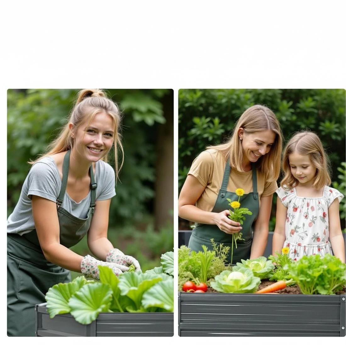 5 Green Fingers 2x Garden Bed 130x130x46cm Planter Box Raised Container Galvanised - Grey, 5 of 7