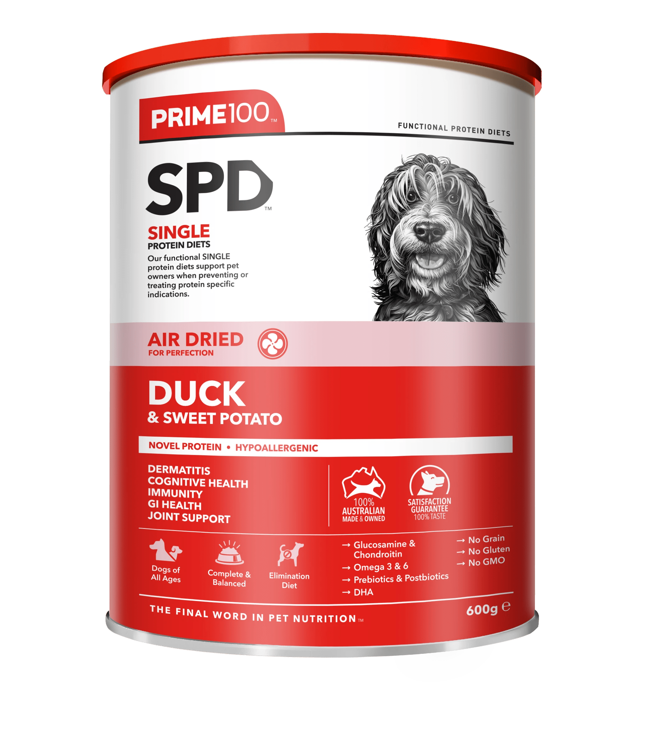 1 Prime100 Spd Air Duck And Sweet Potato Dry Dog Food - 600gm, 1 of 2