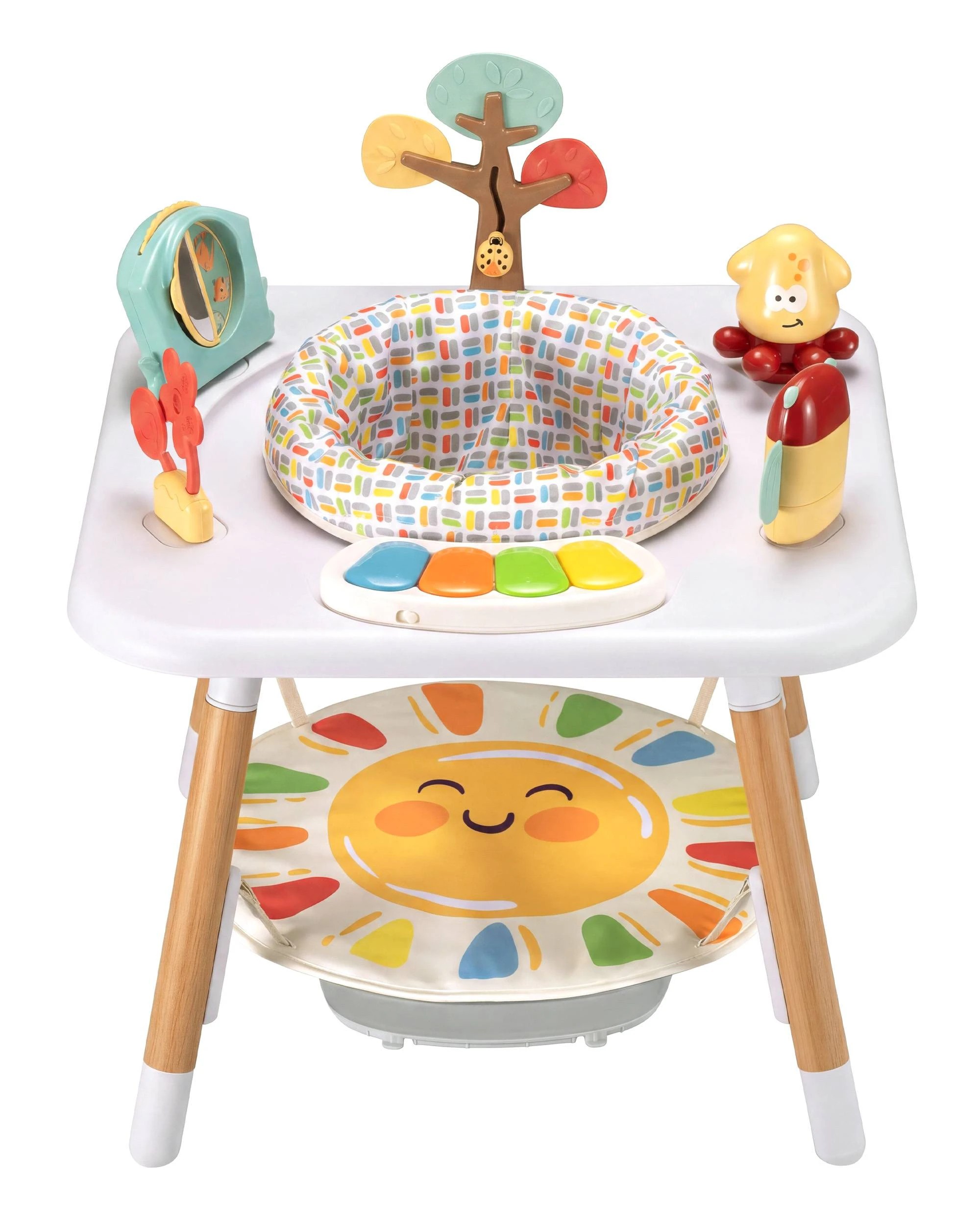 1 PlayPals Baby Activity Centre Jumper 360° Rotary Seat 5-level Adjustable Heights - White, 1 of 10