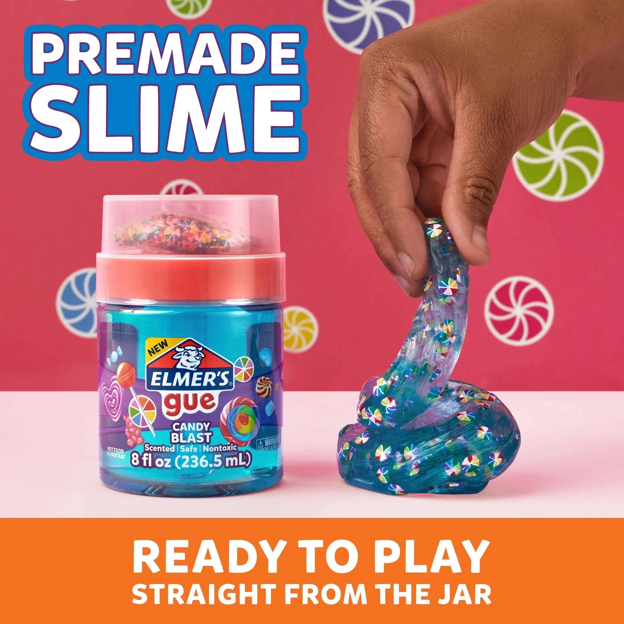 4 Elmers Gue Premade Slime Candy Blast - Blue, 4 of 8