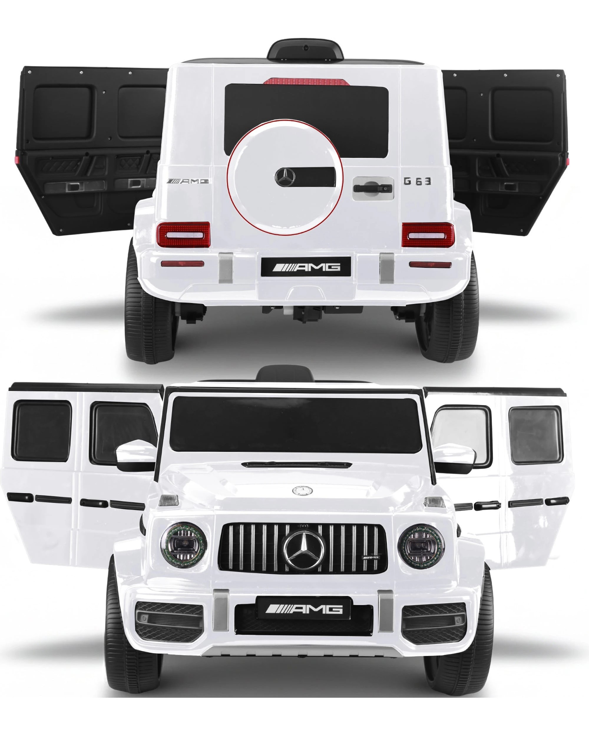 5 Kahuna Mercedes Benz AMG G63 Kids Electric Ride On Car Remote Control - White, 5 of 6