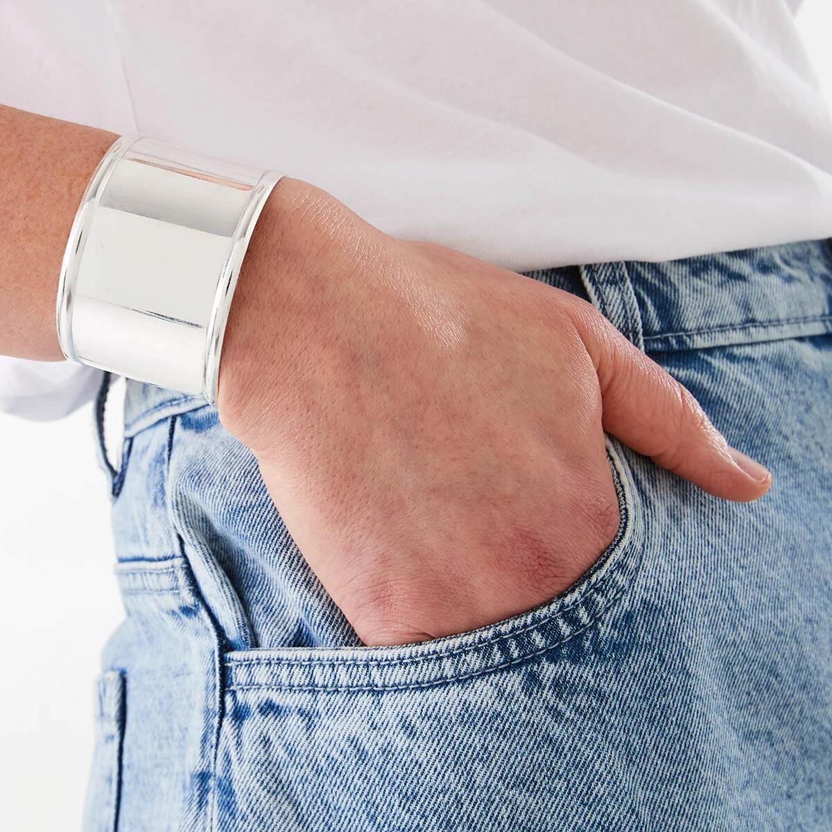 5 Chunky Bangle Silver, 5 of 5