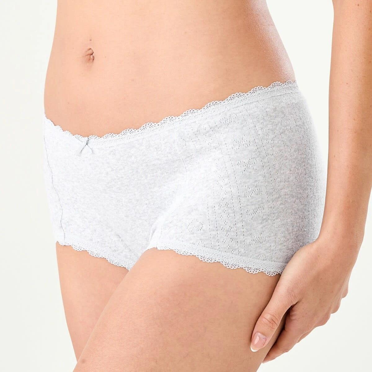 6 3 Pack Pointelle Boyleg Briefs Yellw Flrl, 6 of 9