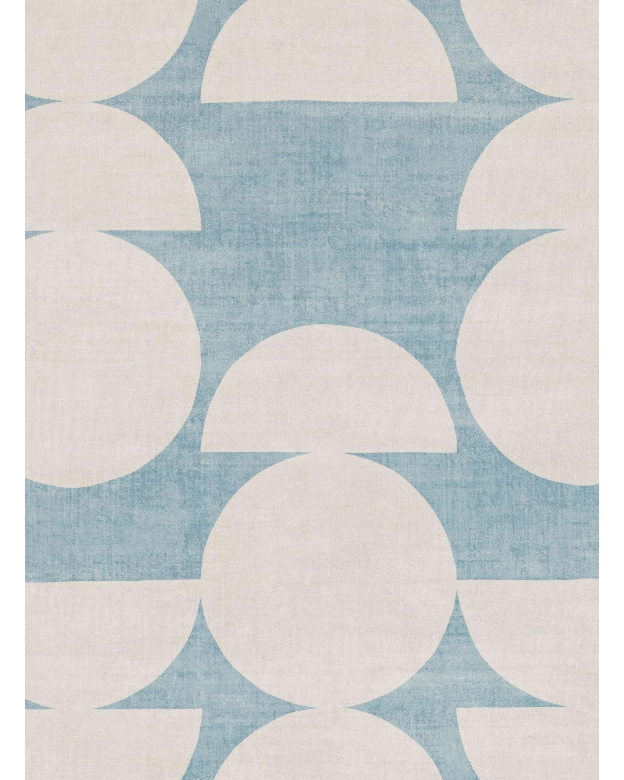 7 Loopsie Malabou Half Moons Printed Washable Rug-370cm x 270cm - Blue, 7 of 7
