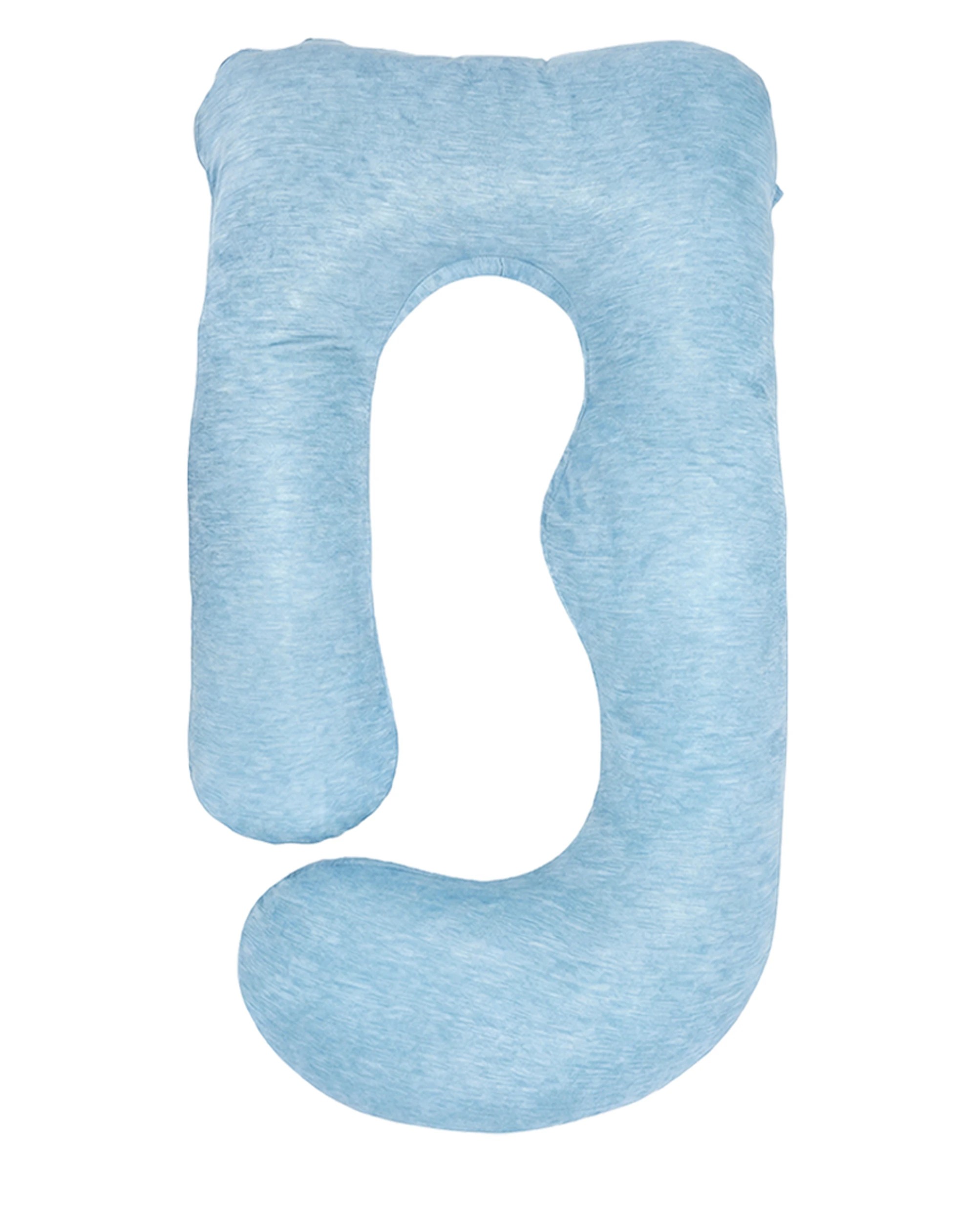 1 Playpals Cooling Pregnancy Pillow U-shaped 125cm Full Body Maternity Pillow Blue, 1 of 4