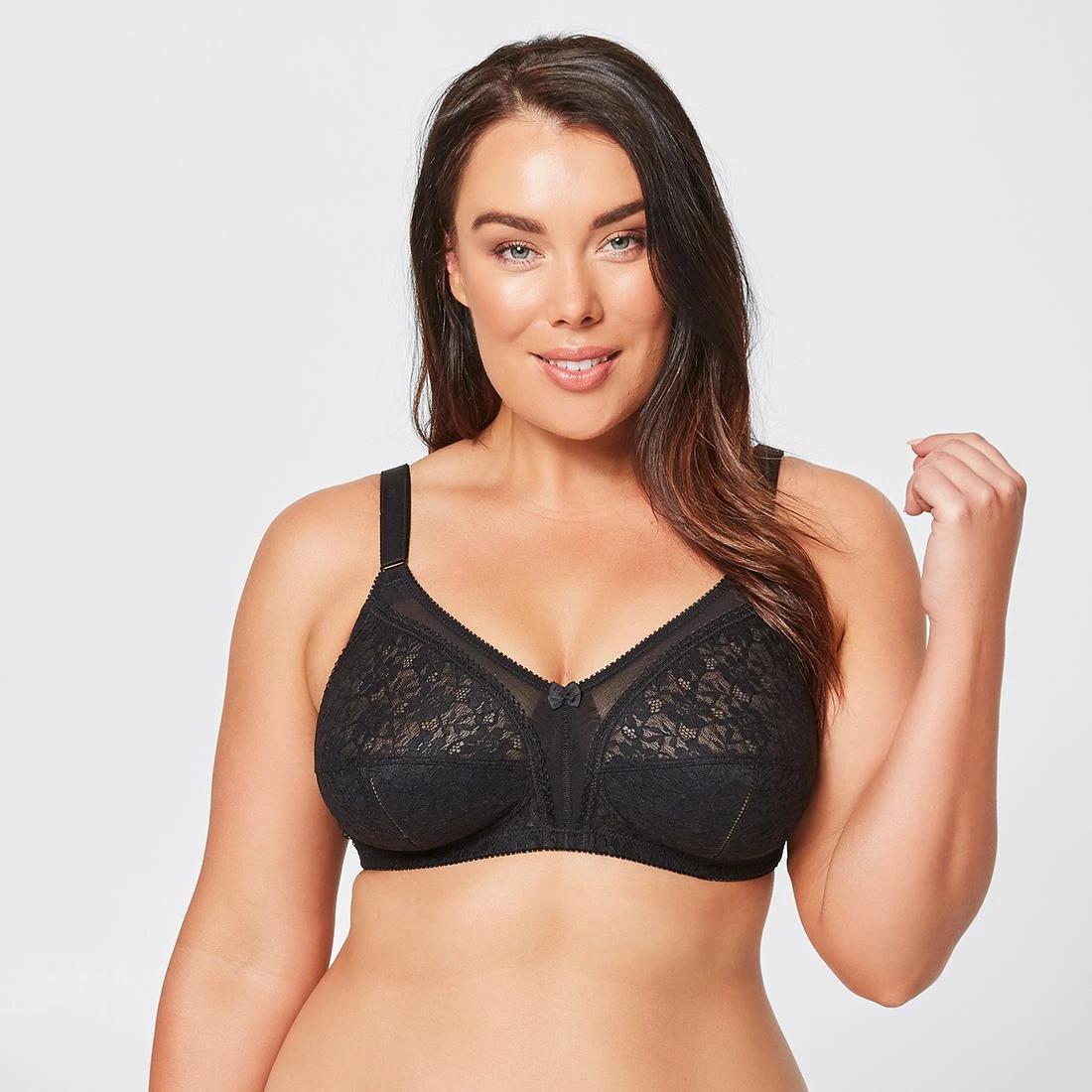 1 Target Fuller Figure Firm Support Wirefree Bra BLACK, 1 of 2