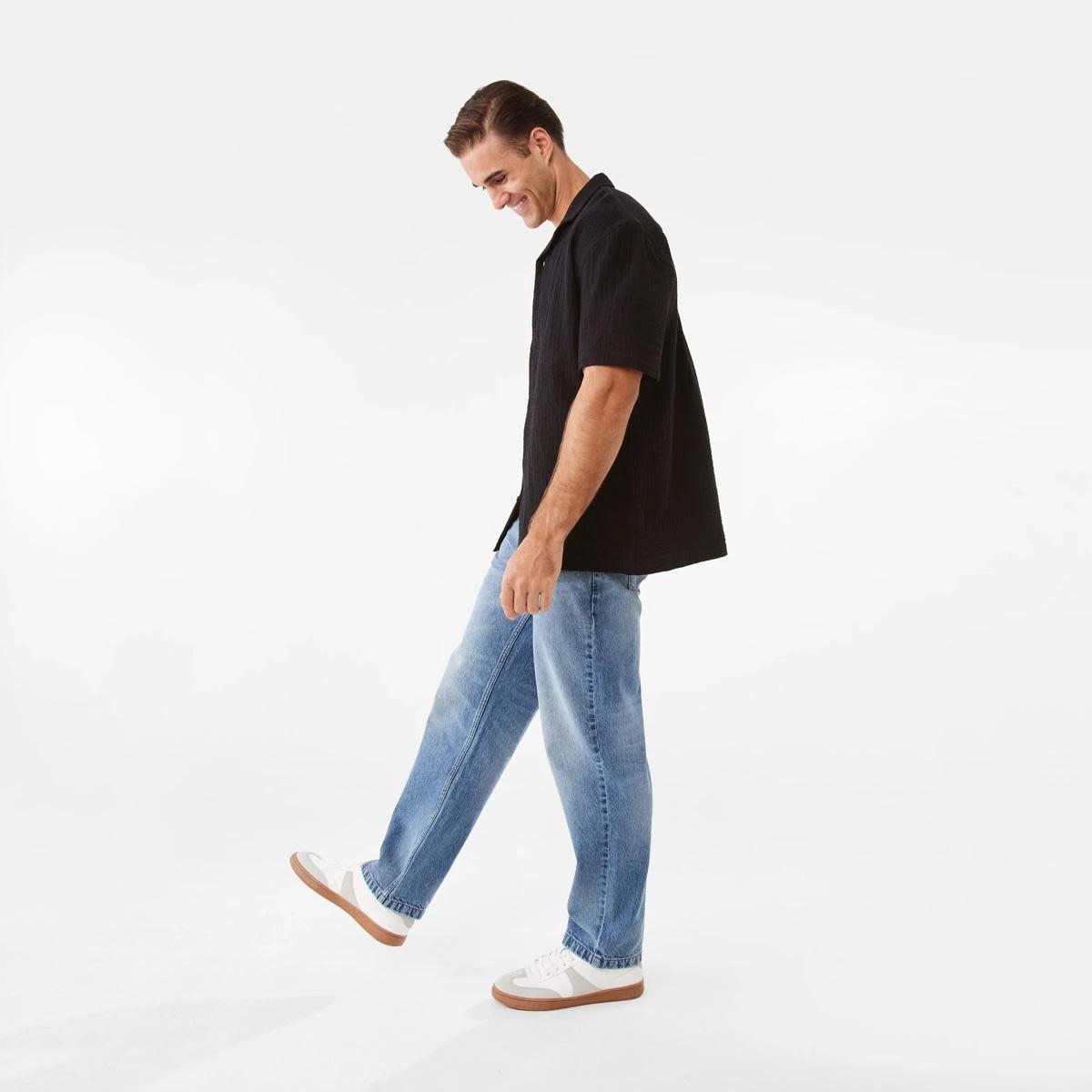 3 Short Sleeve Double Cloth Shirt BLACK, 3 of 7