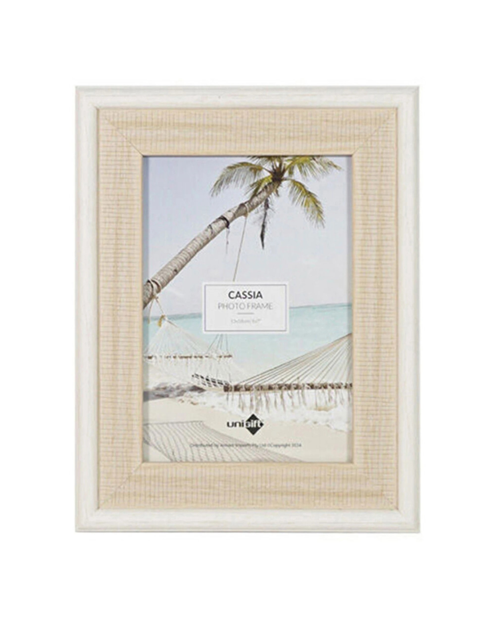1 Unigift Cassia Glass Home Decor Picture Photo Frame 13x18cm - Beige, 1 of 1