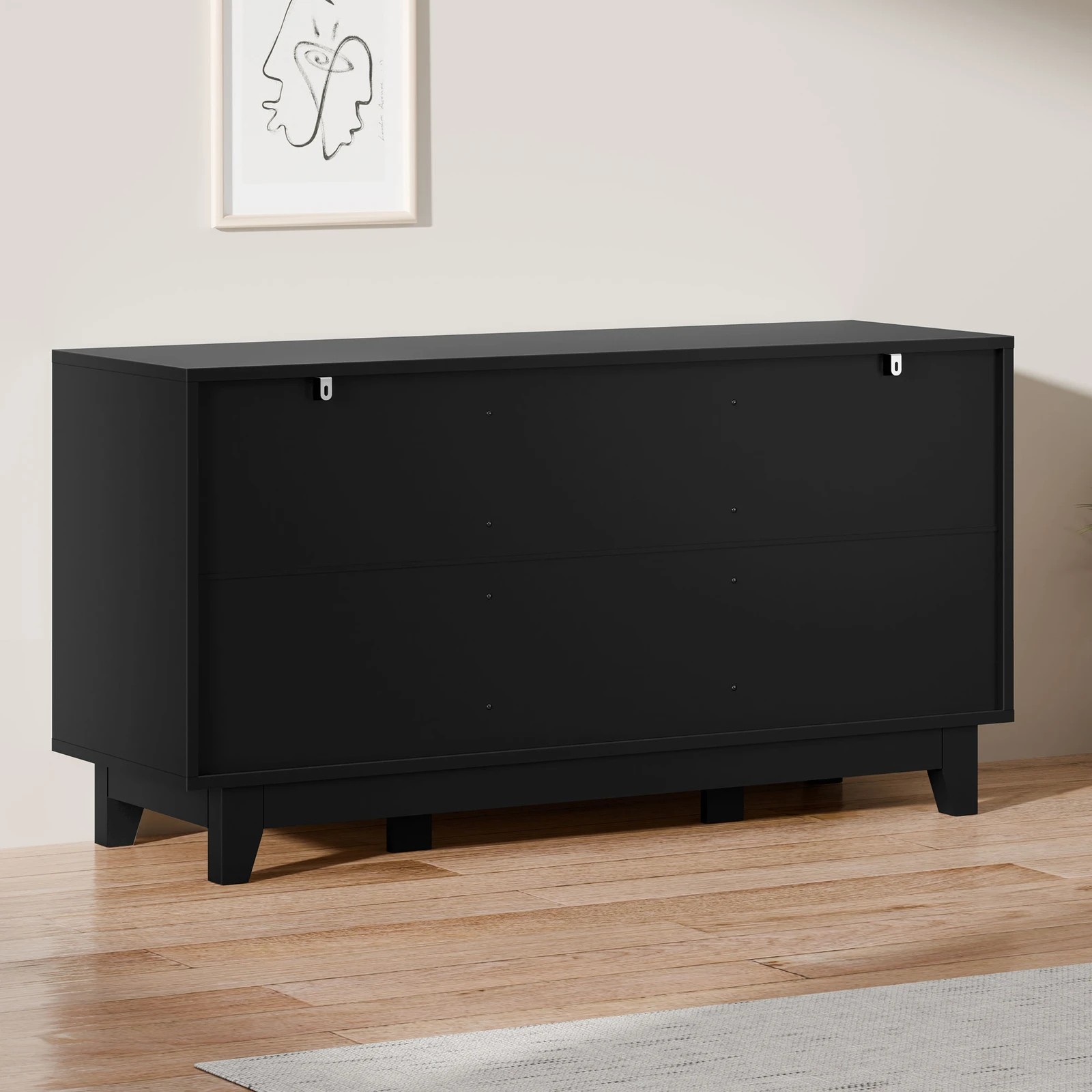 7 Alfordson 10 Chest of Drawers Minimalist Storage Cabinet Dresser - Black, 7 of 10