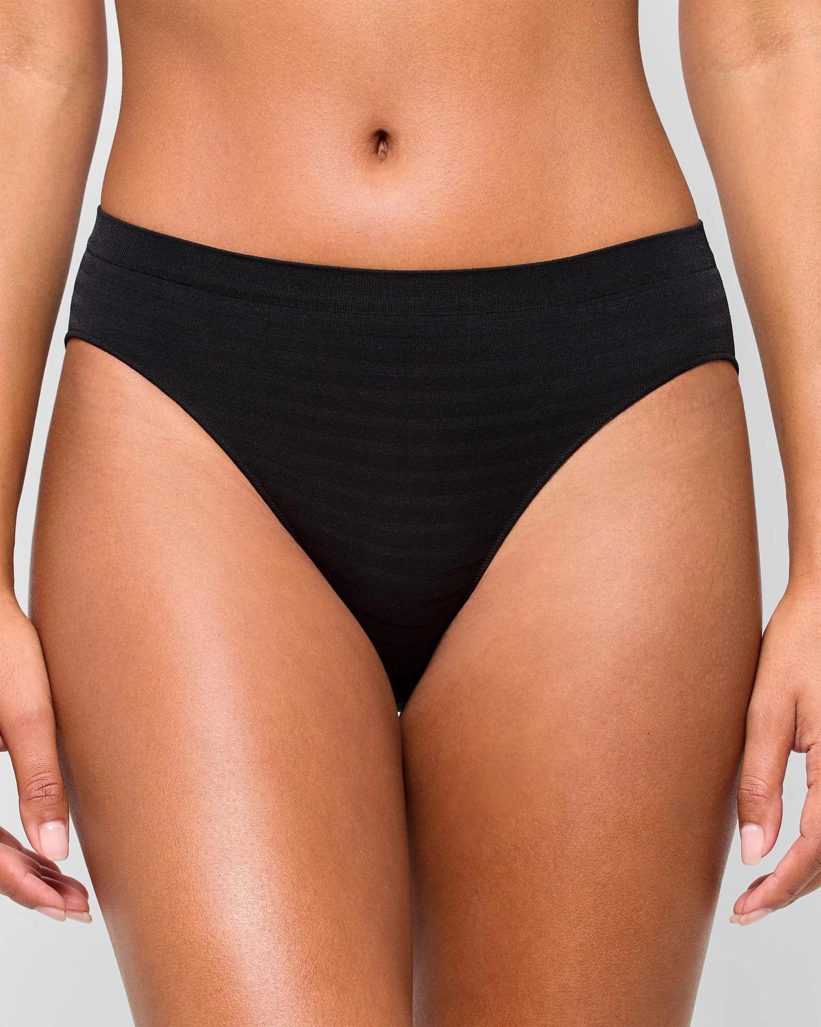 2 Target Womens Seamfree Matte and Shine Bikini Briefs 2 Pack BLACK, 2 of 4