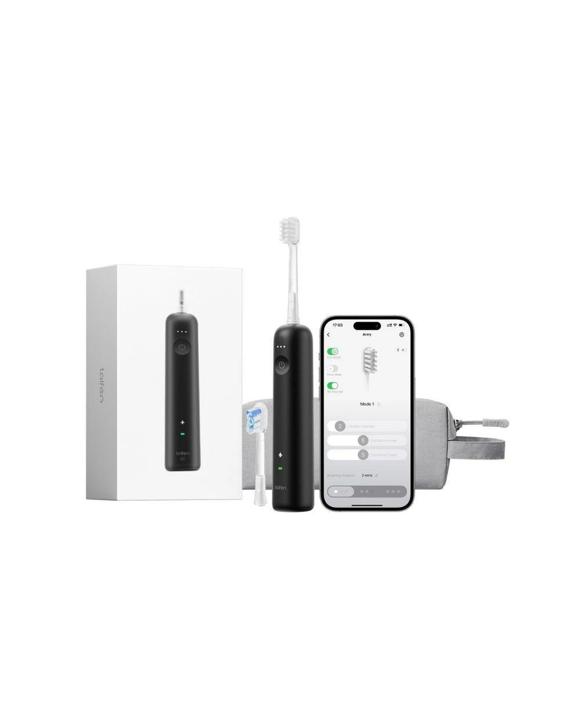 Laifen Wave SE Electric Toothbrush with Soft and Clean Brush Heads and Travel Bag Black