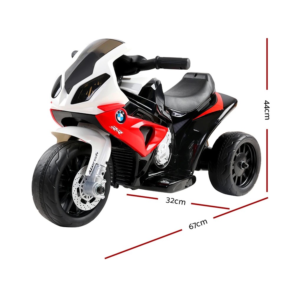 2 Kids Electric Ride On Car Police Motorcycle Motorbike BMW Licensed S1000RR Red - Red, 2 of 6