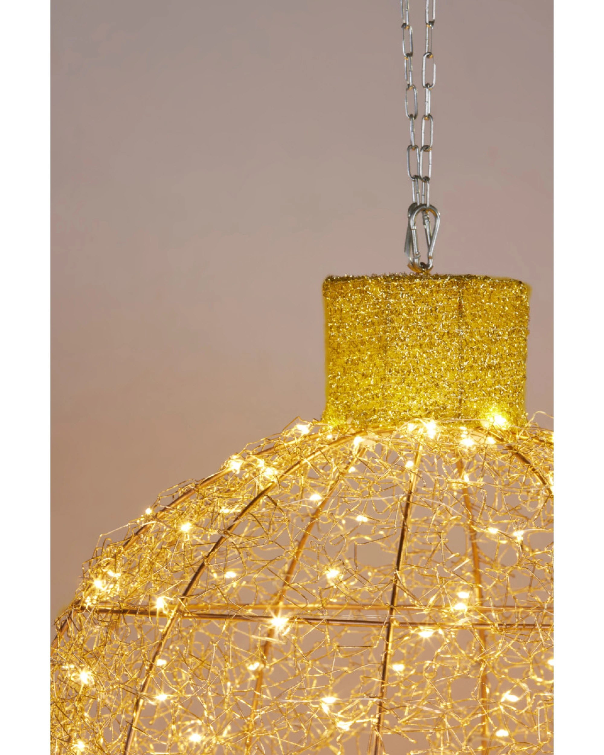 3 Christabelle 50cm Christmas Display Bauble With Gold Led Lights Indoor Outdoor Decoration, 3 of 3