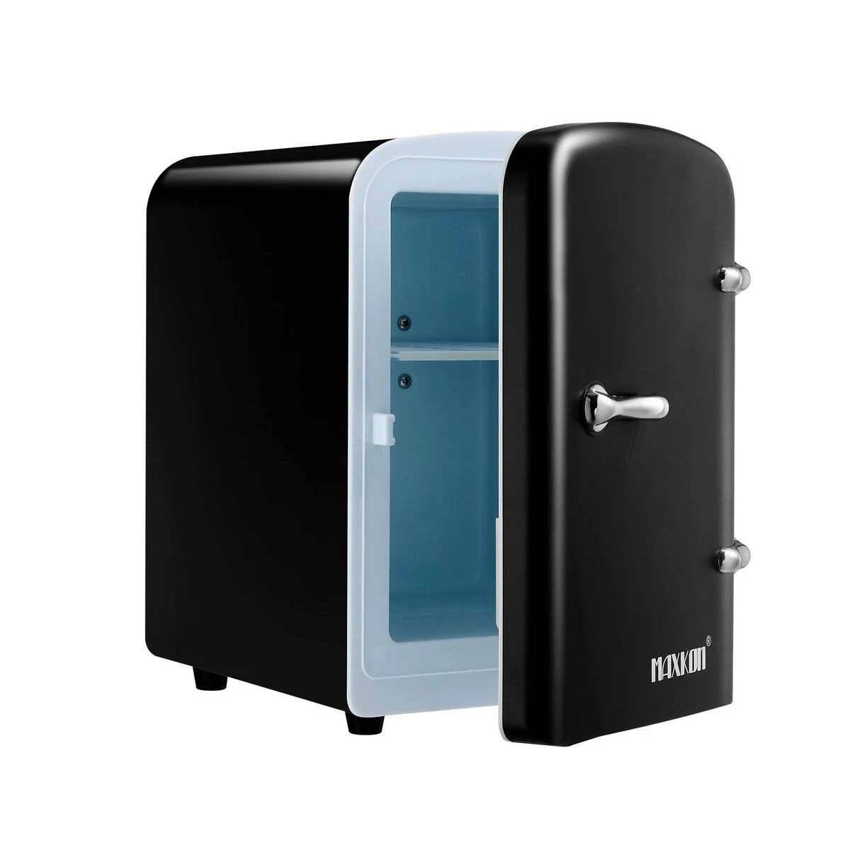 1 Maxkon Black Mini Fridge 4L 6 Can Portable Cooler Warmer Personal Countertop Refrigerator for Home Office Bar Car Drinks, 1 of 7
