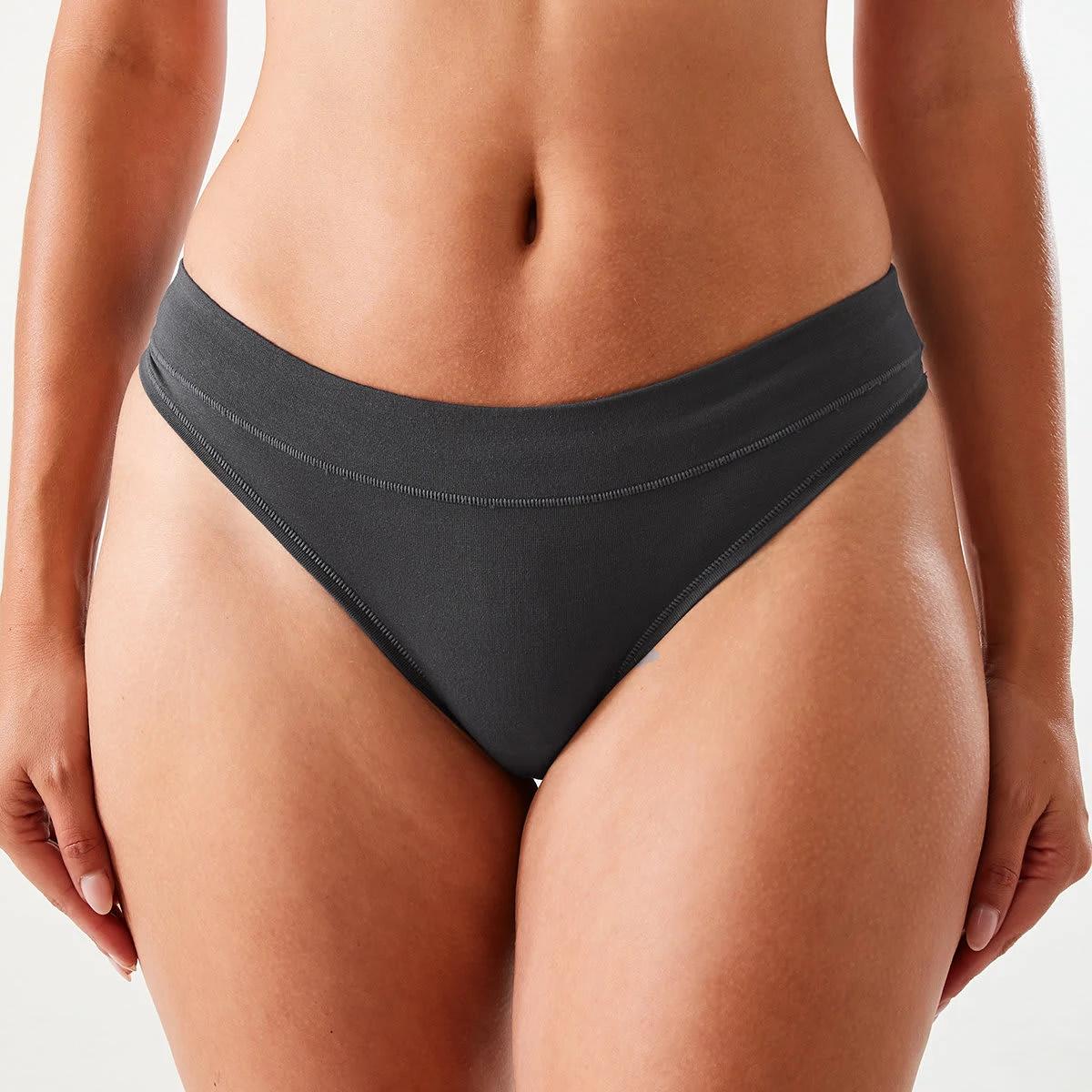 6 3 Pack Bamboo Blend G-String Briefs SMOKY GREEN, SILVER MARLE, SHADOW NAVY, 6 of 8