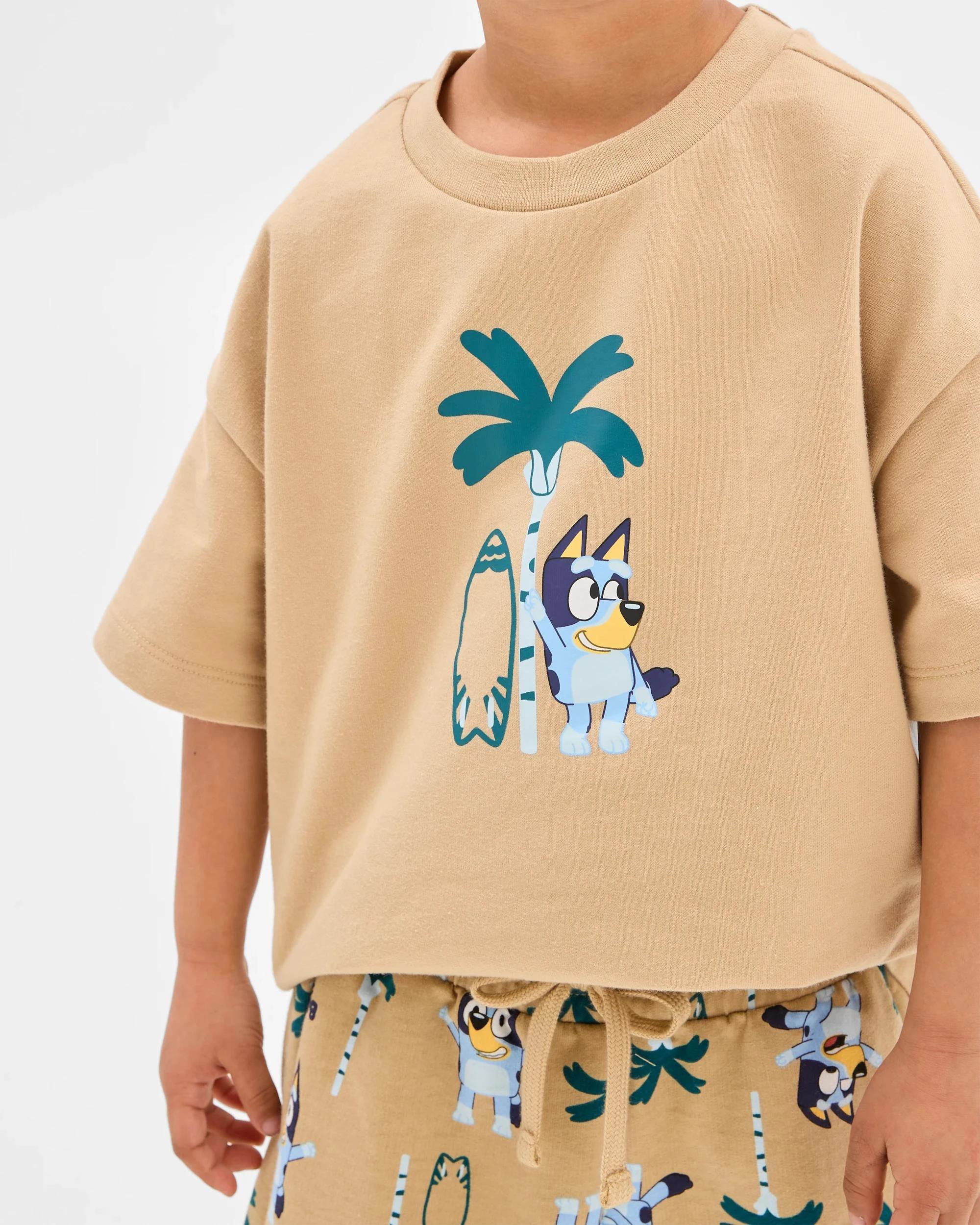 4 Bluey T-Shirt and Short 2 Piece Set BROWN, 4 of 8