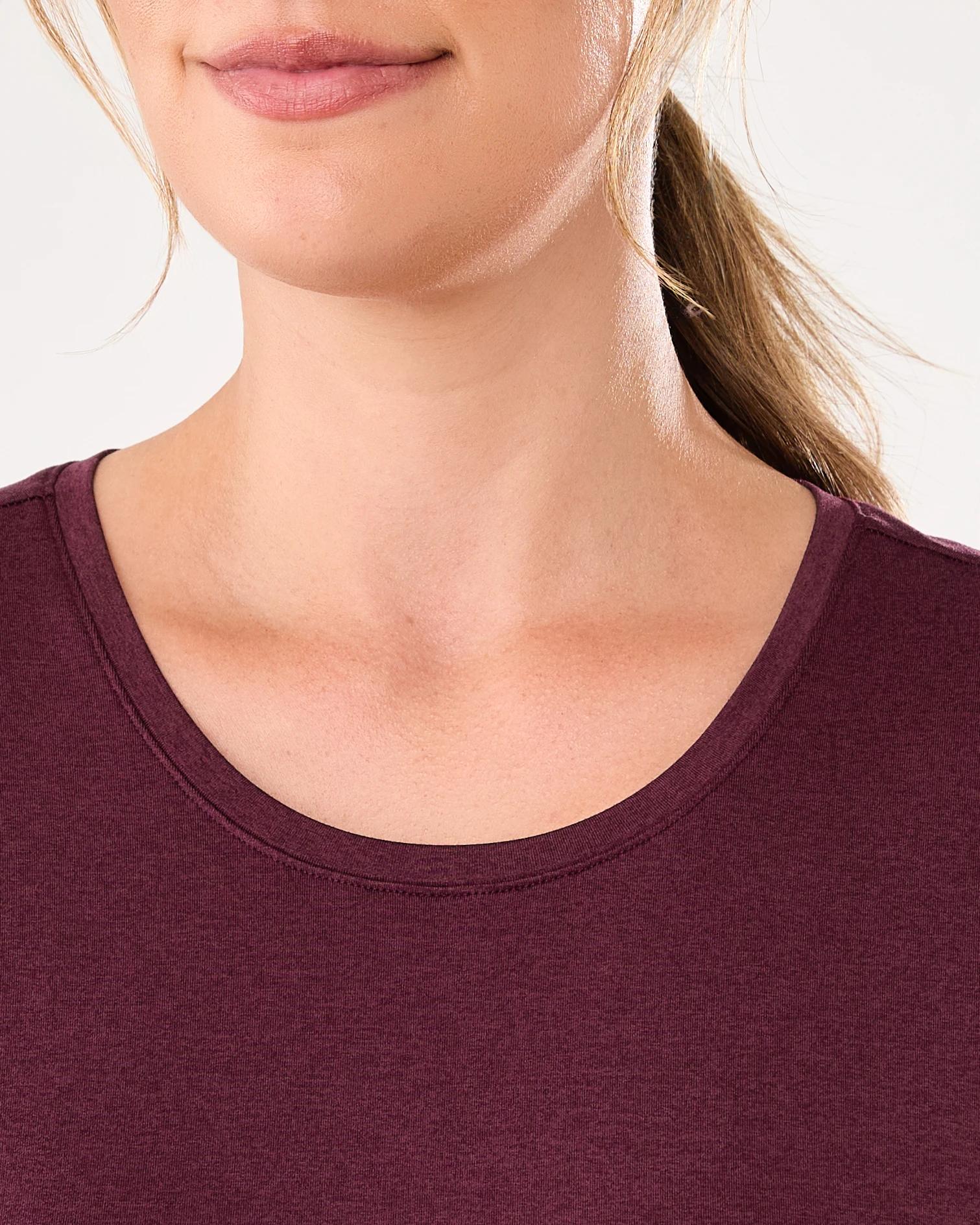 6 Active Womens Twist Back Studio T-shirt Royal Burg, 6 of 7